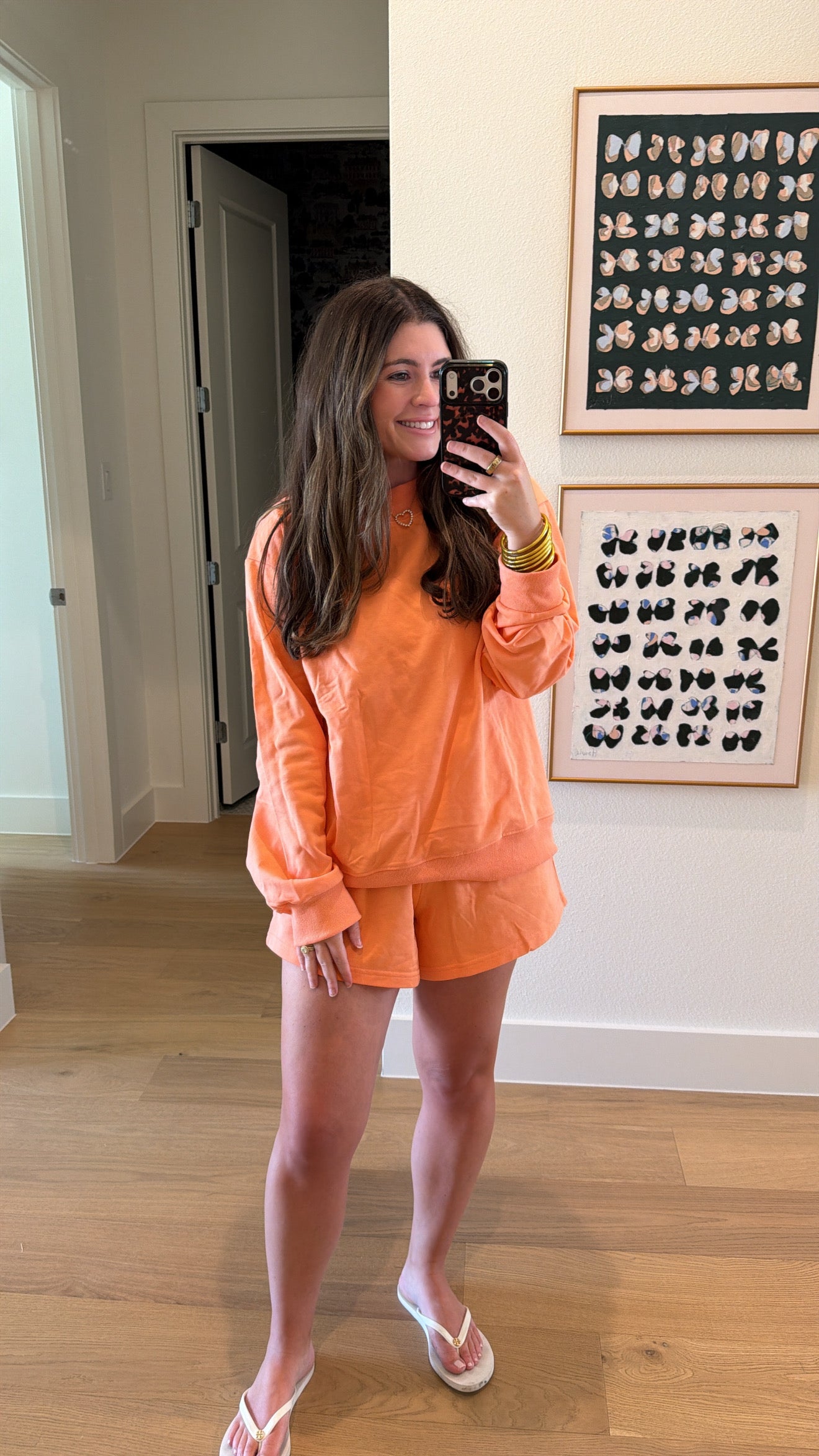 Orange Sweatshorts
