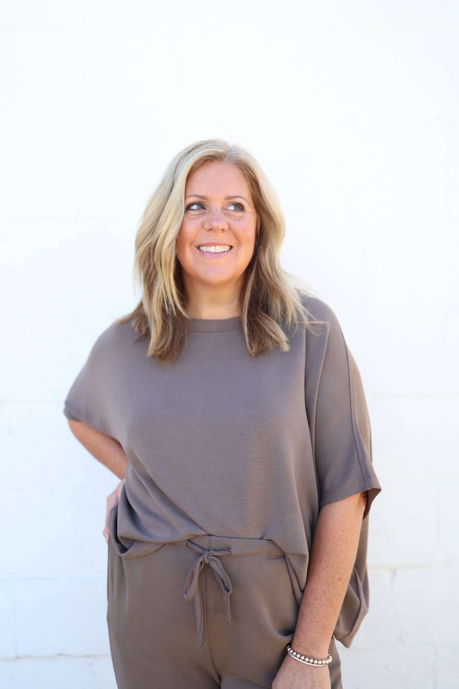 Laguna Truffle Boatneck Top