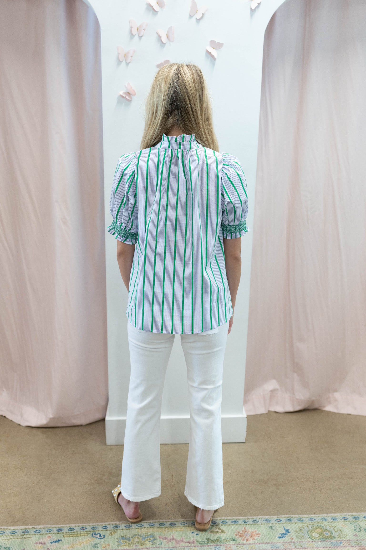 Greer Green Stripe Blouse
