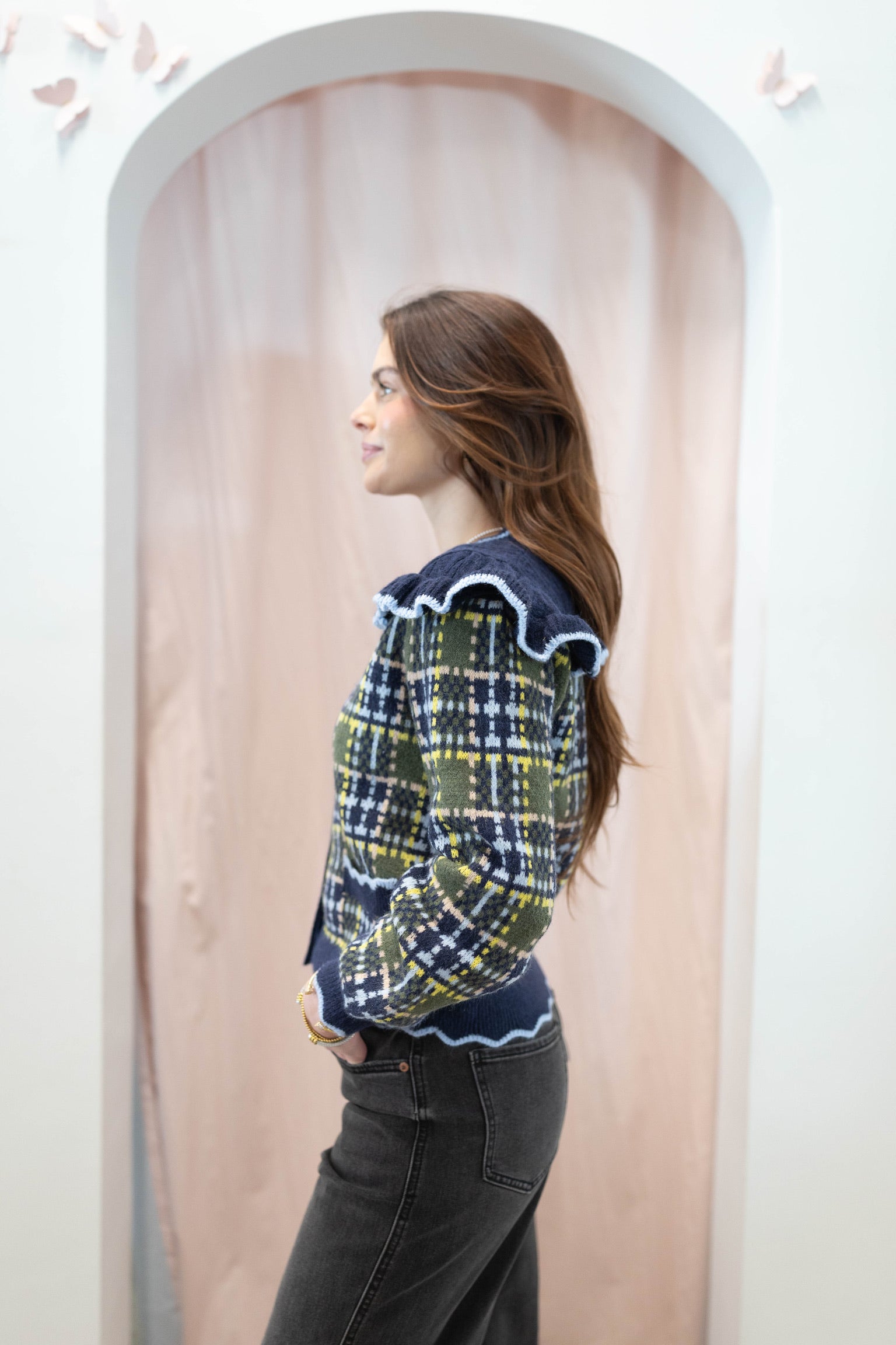 Fresh Bloom Plaid Sweater