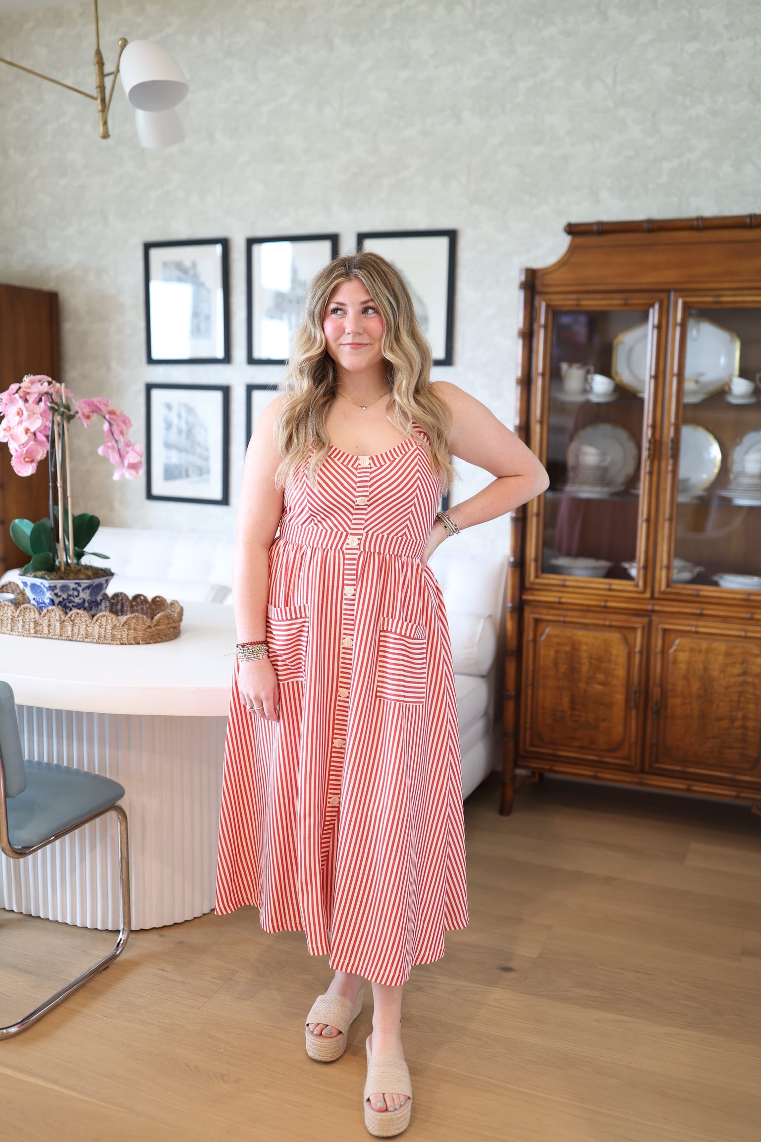 Stripe Patch Pocket Sundress