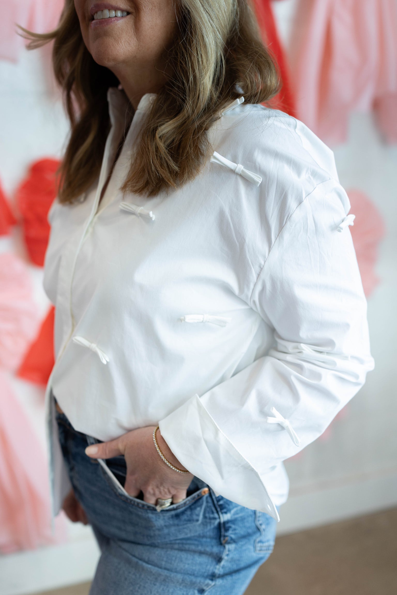 Bow Detailed Button Down