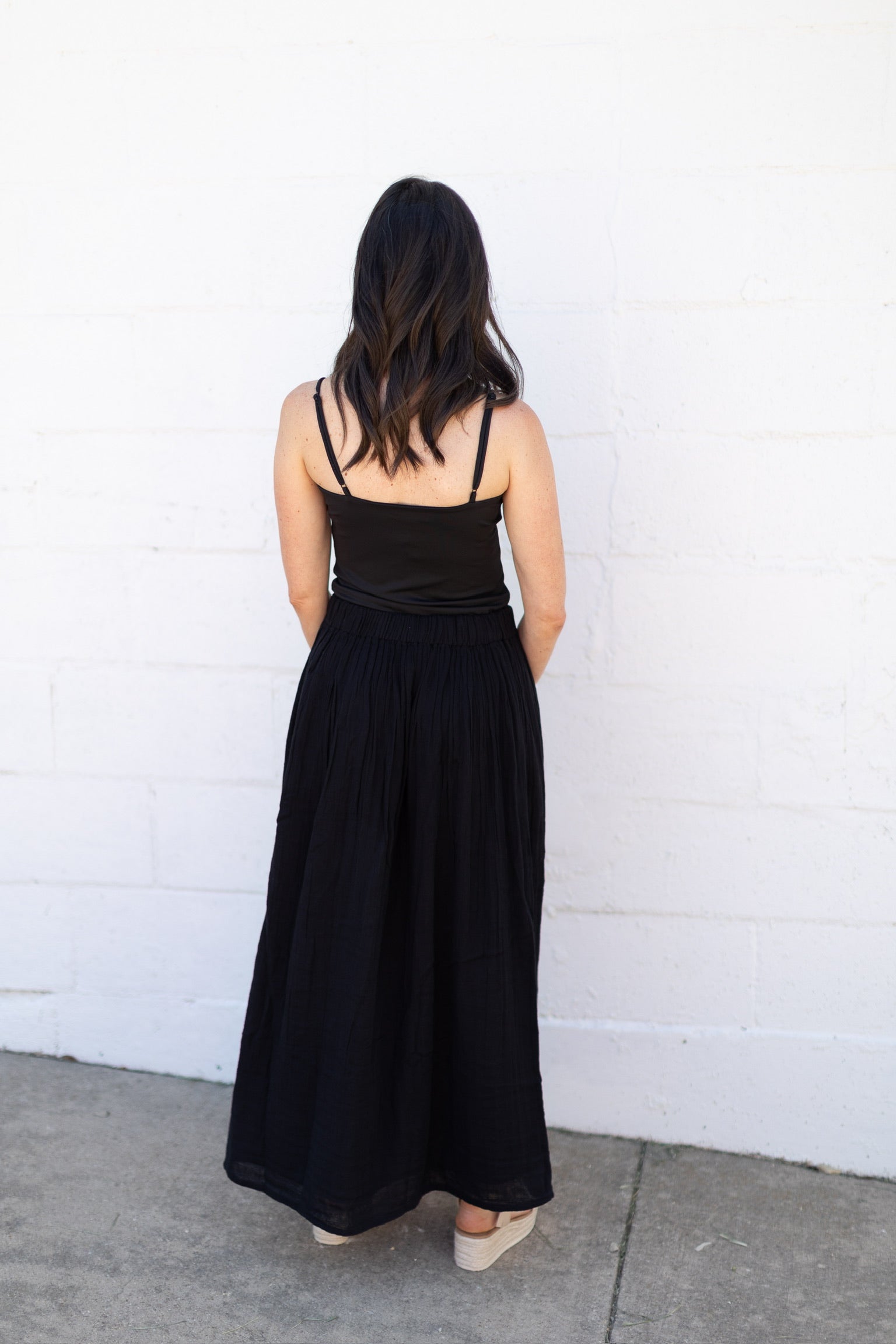 Black Reina Airy Skirt