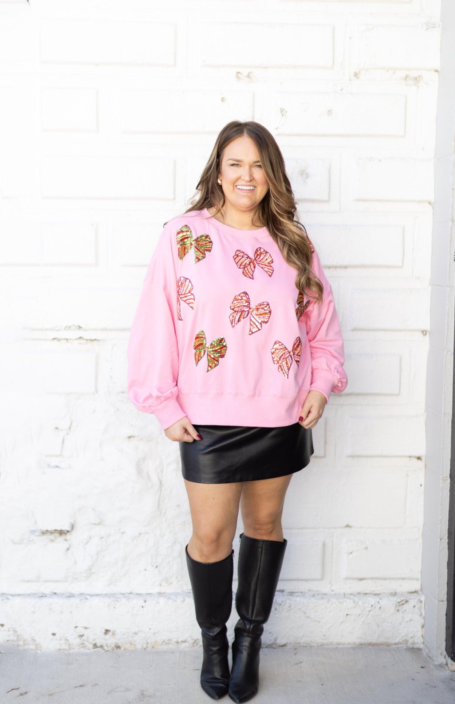 Pink Bow Sweatshirt