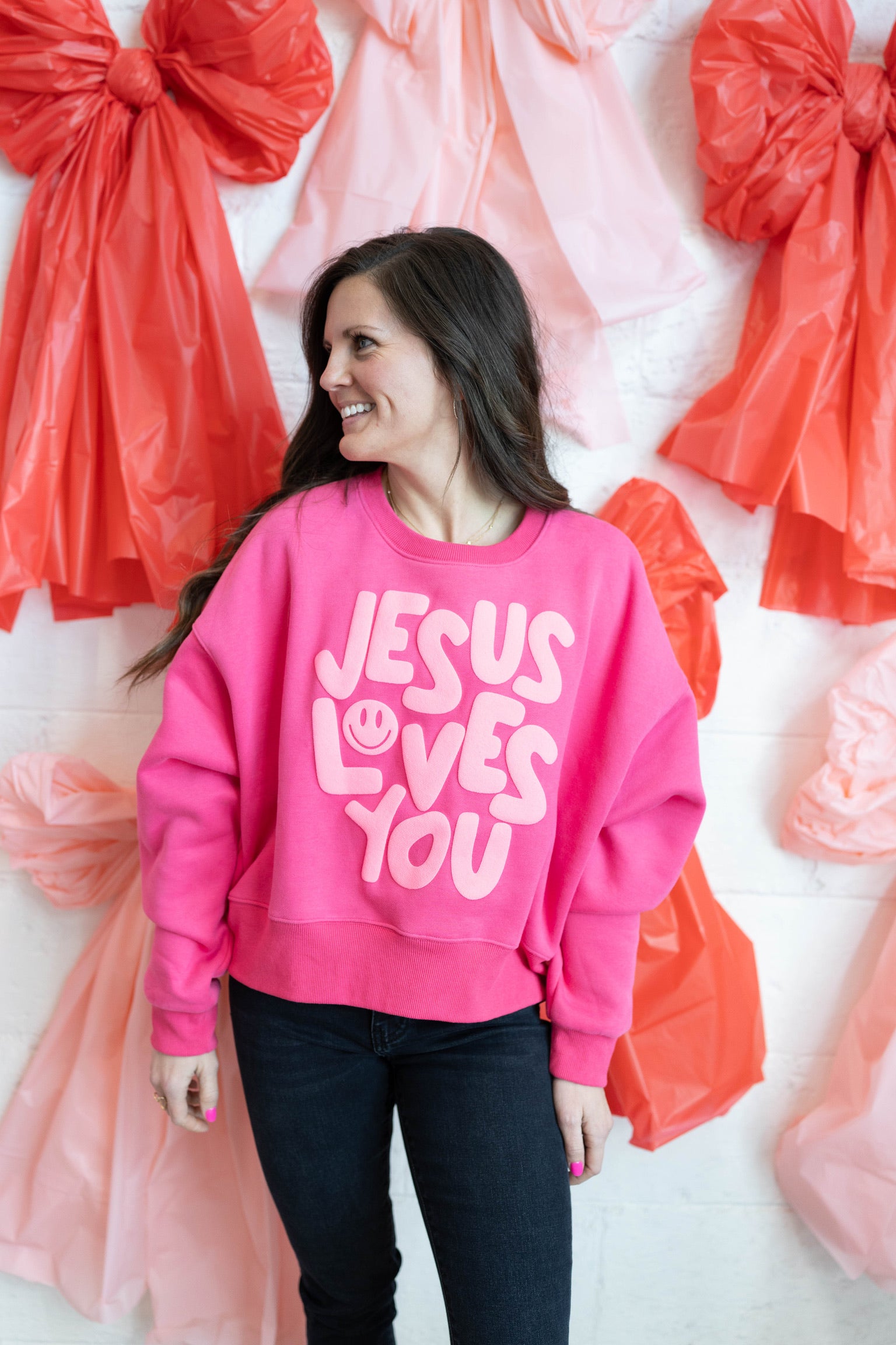 Jesus Loves You Puff Sweatshirt