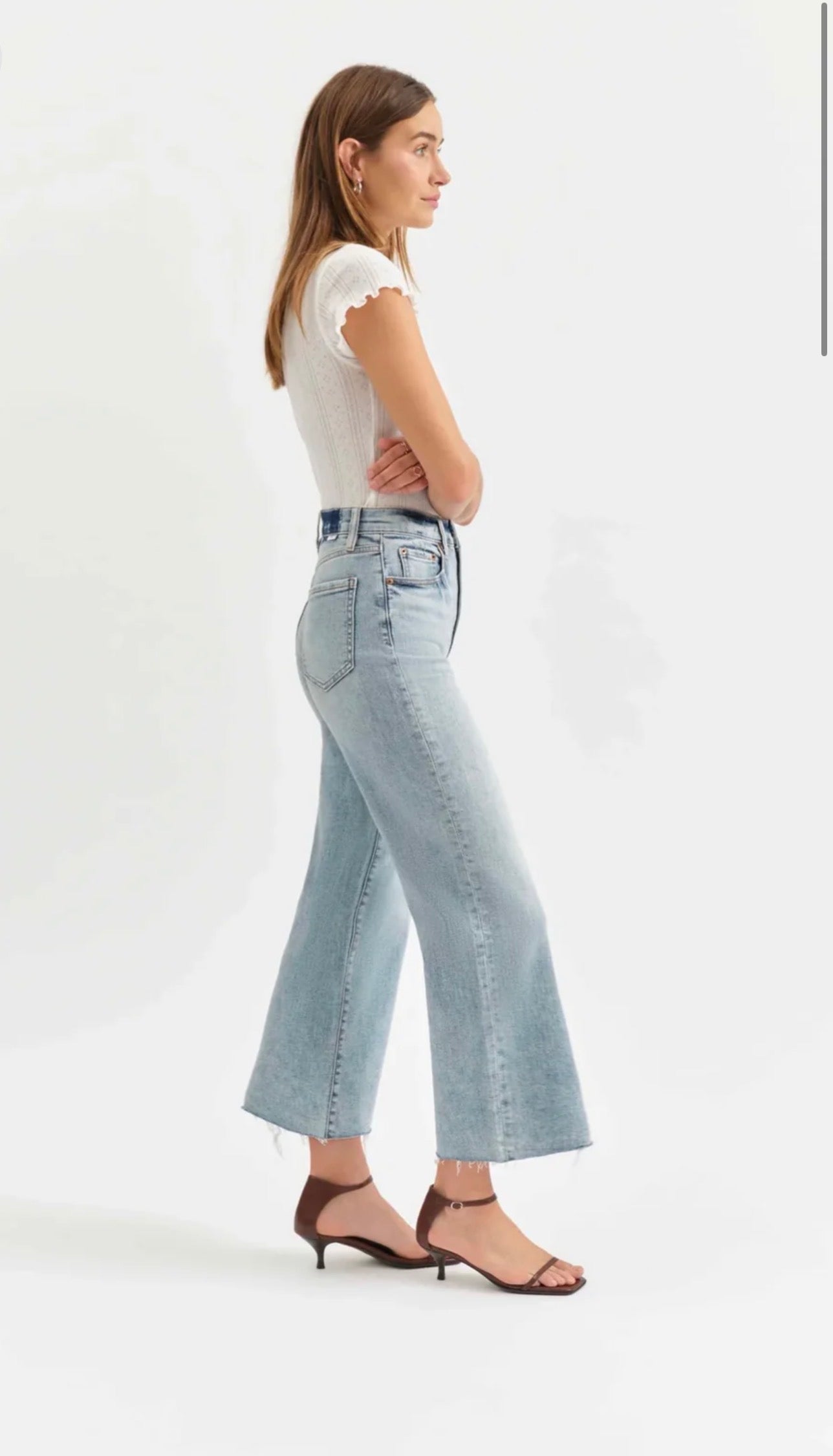 Denim Pleaser High Rise Wide Ankle