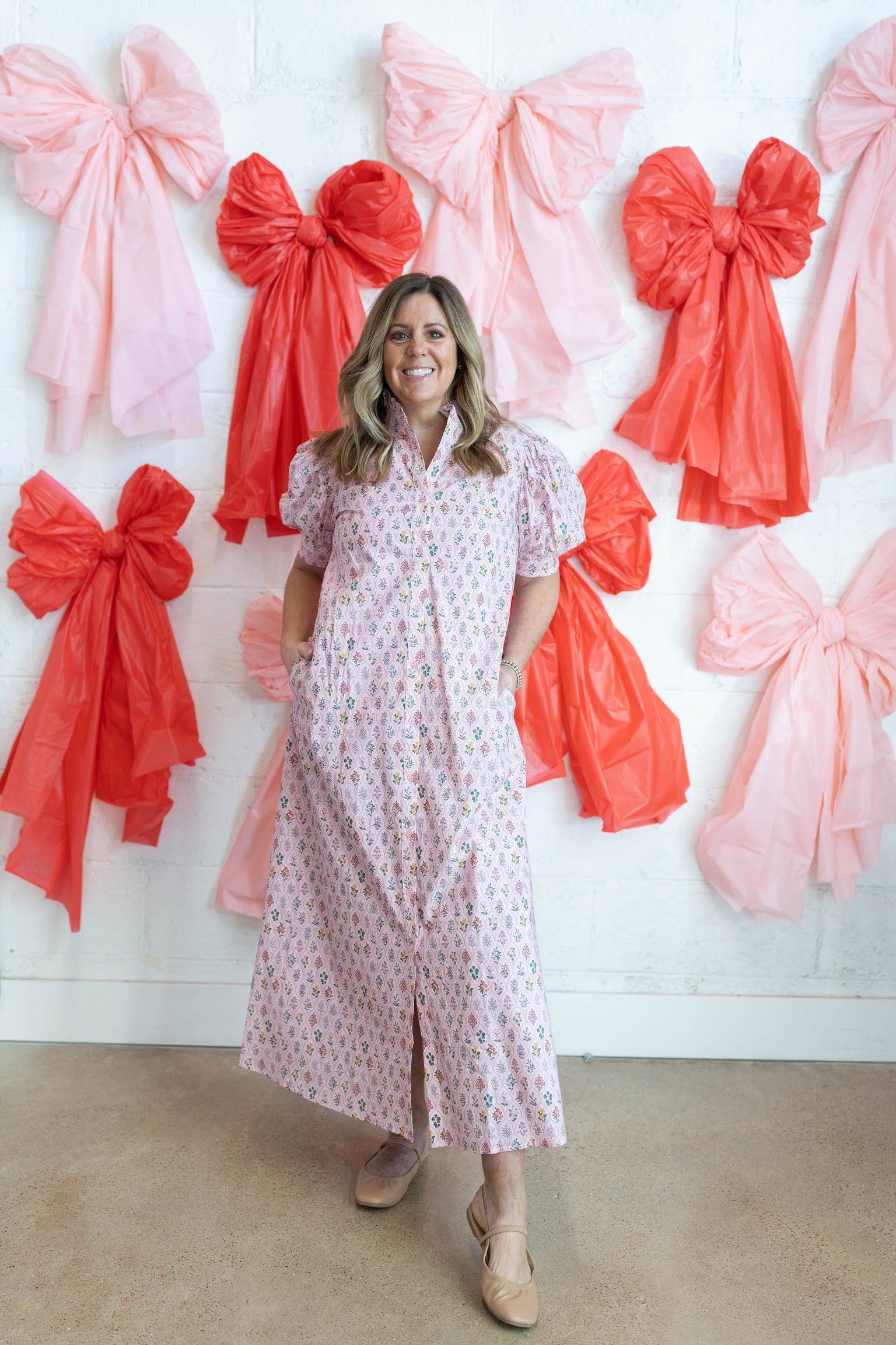 Primrose Pink Midi Dress