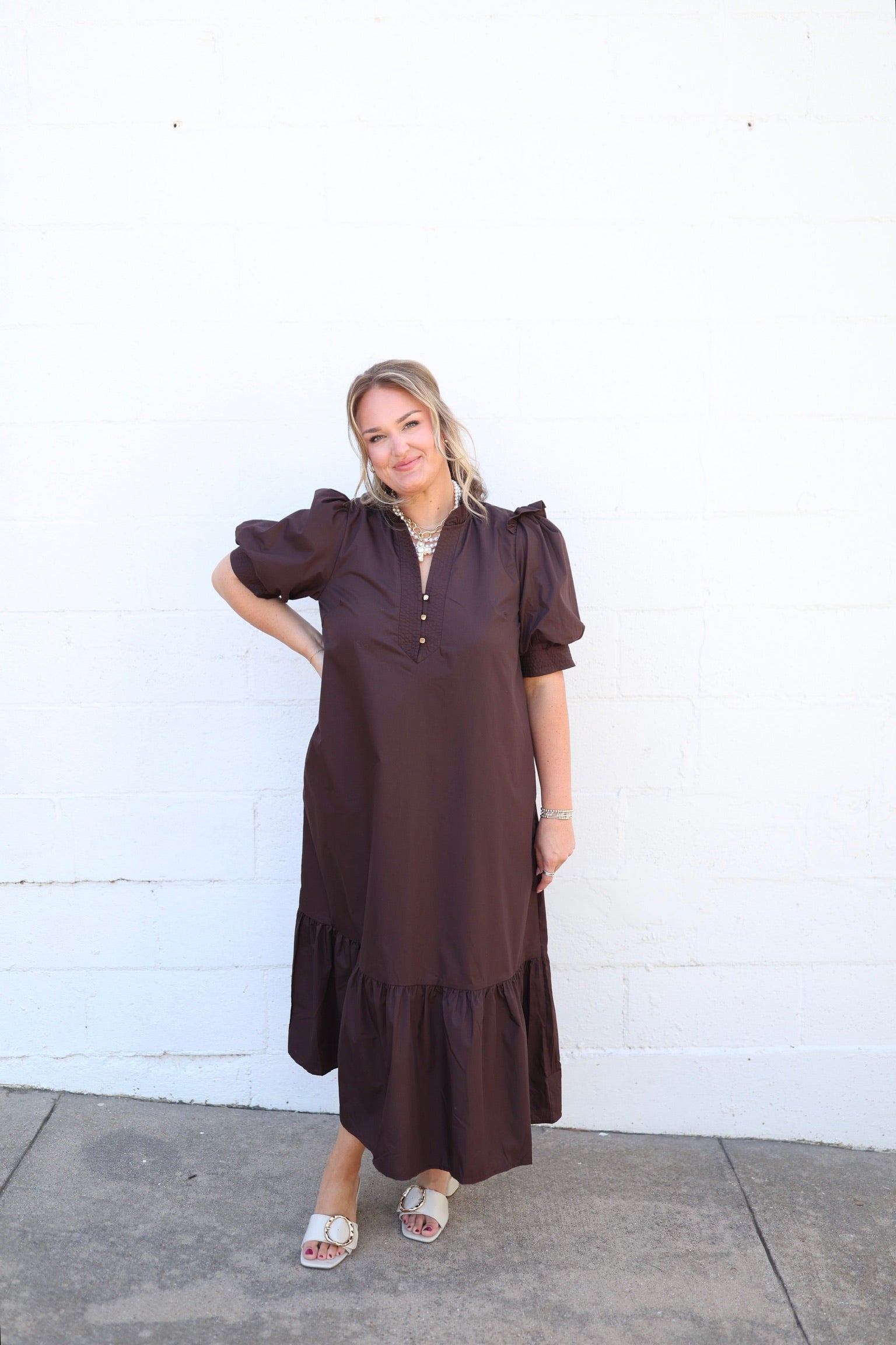 Ellis Espresso Maxi Dress