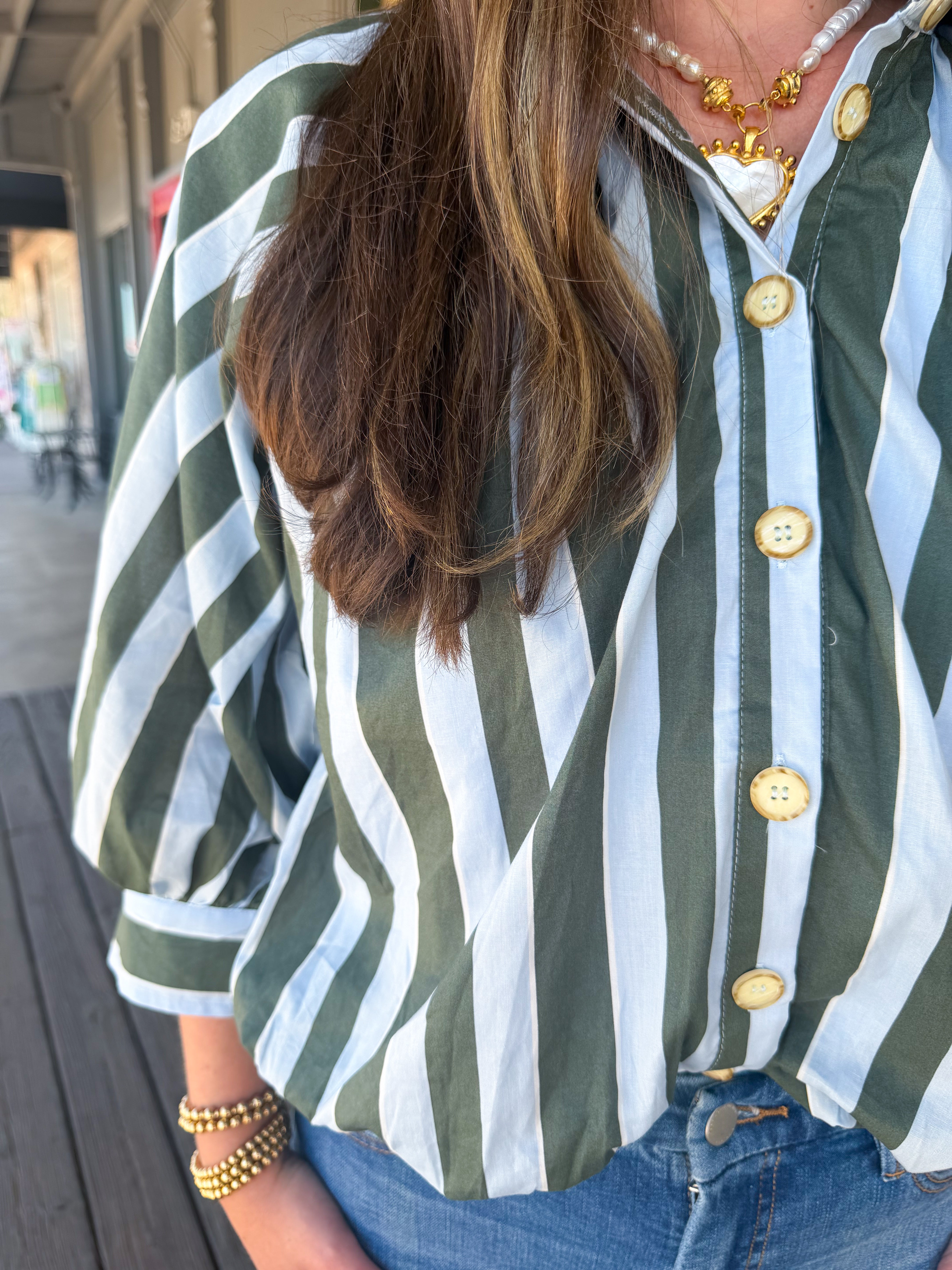 Stacy Stripe Bubble Top