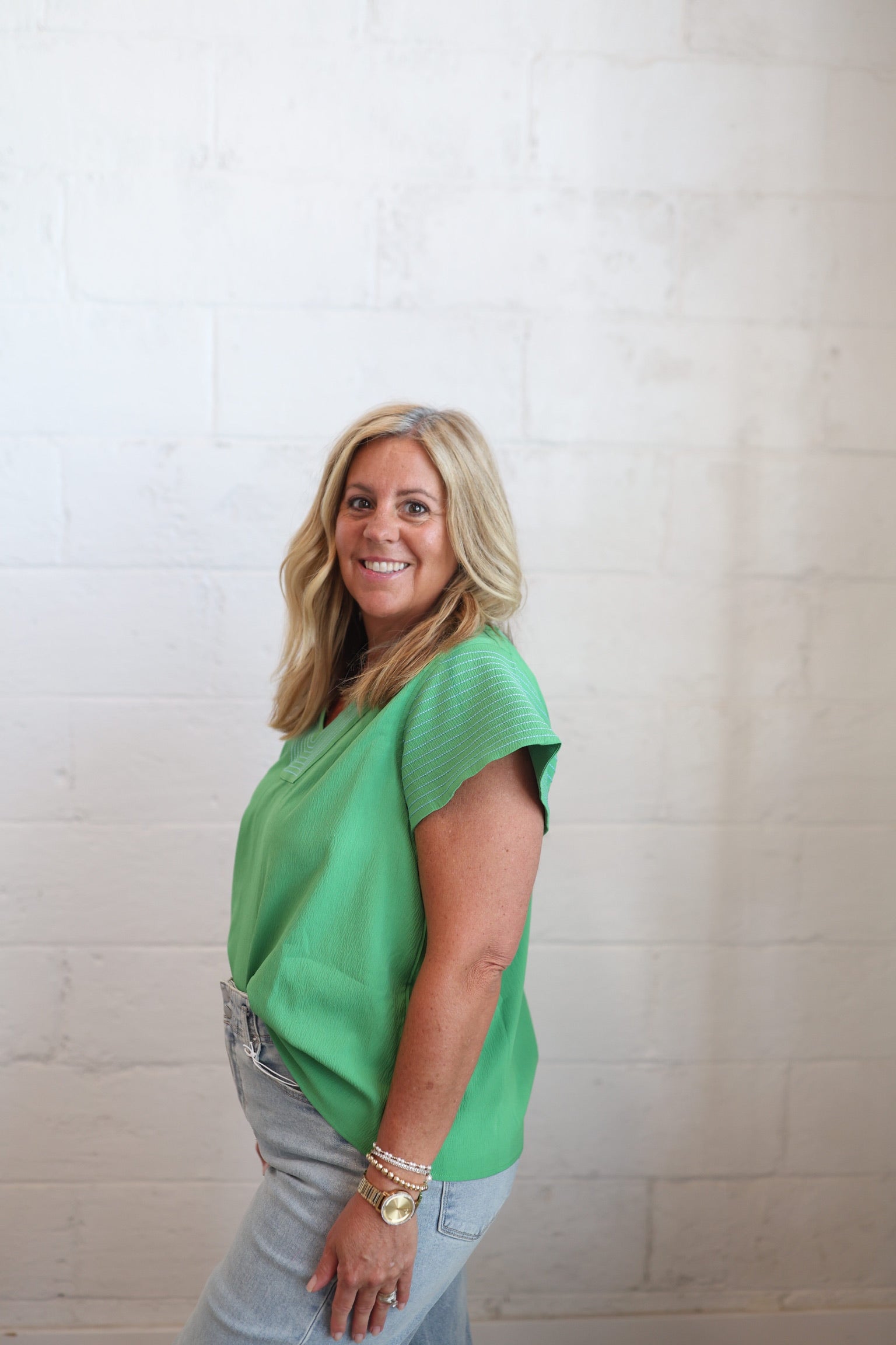 Kelly Green Blouse