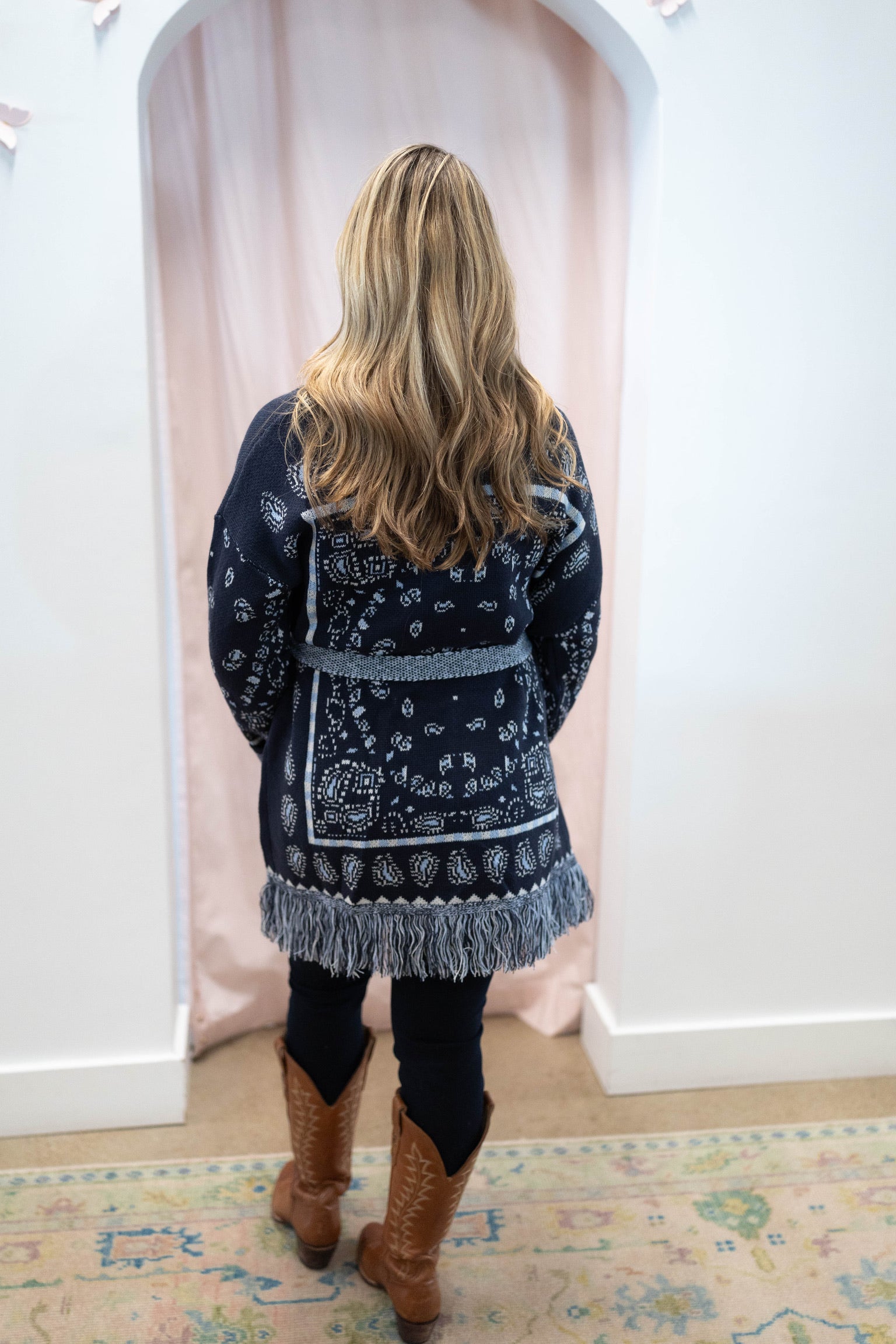 Boston Bandana Long Cardigan