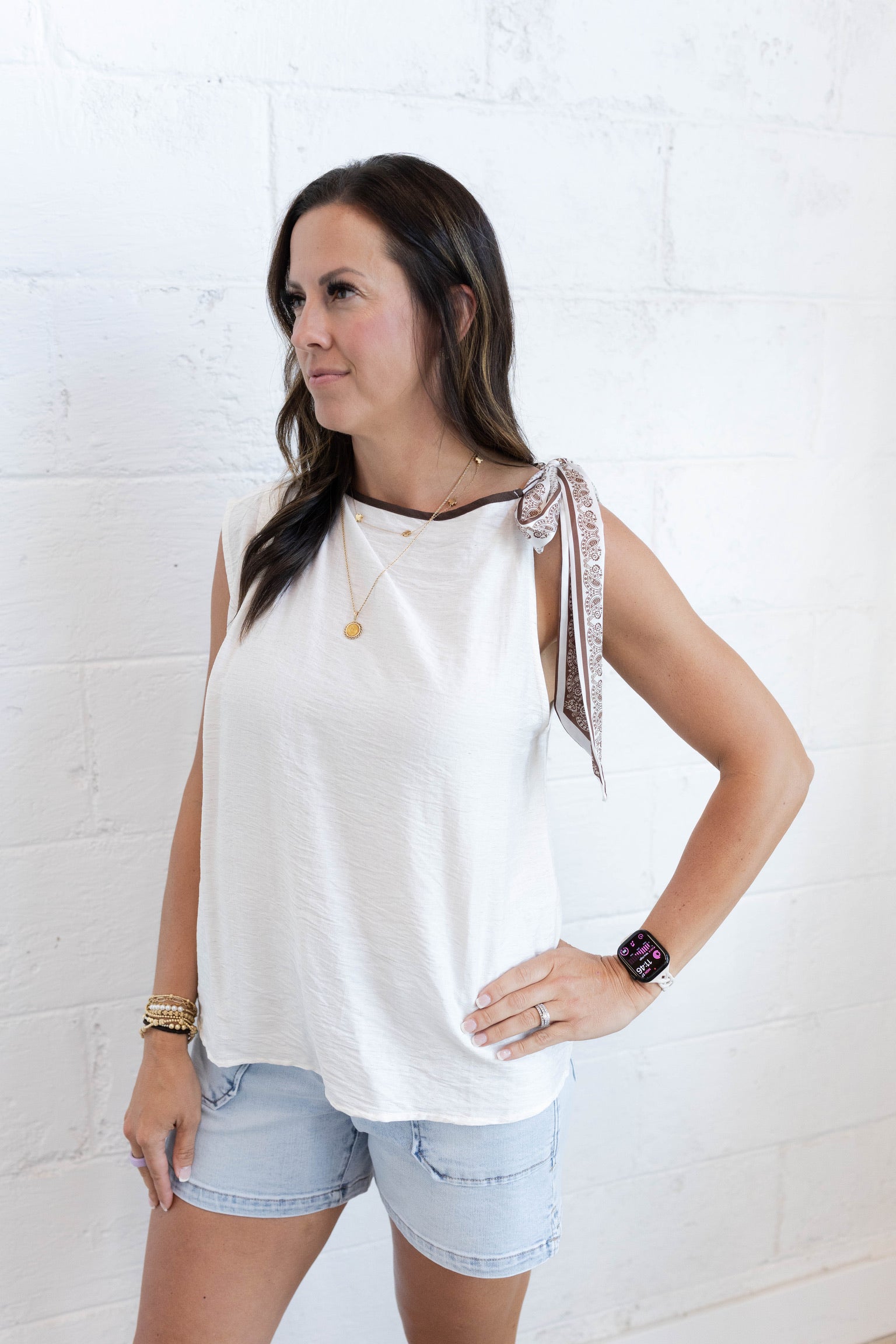 Vintage Scarf Tie Top