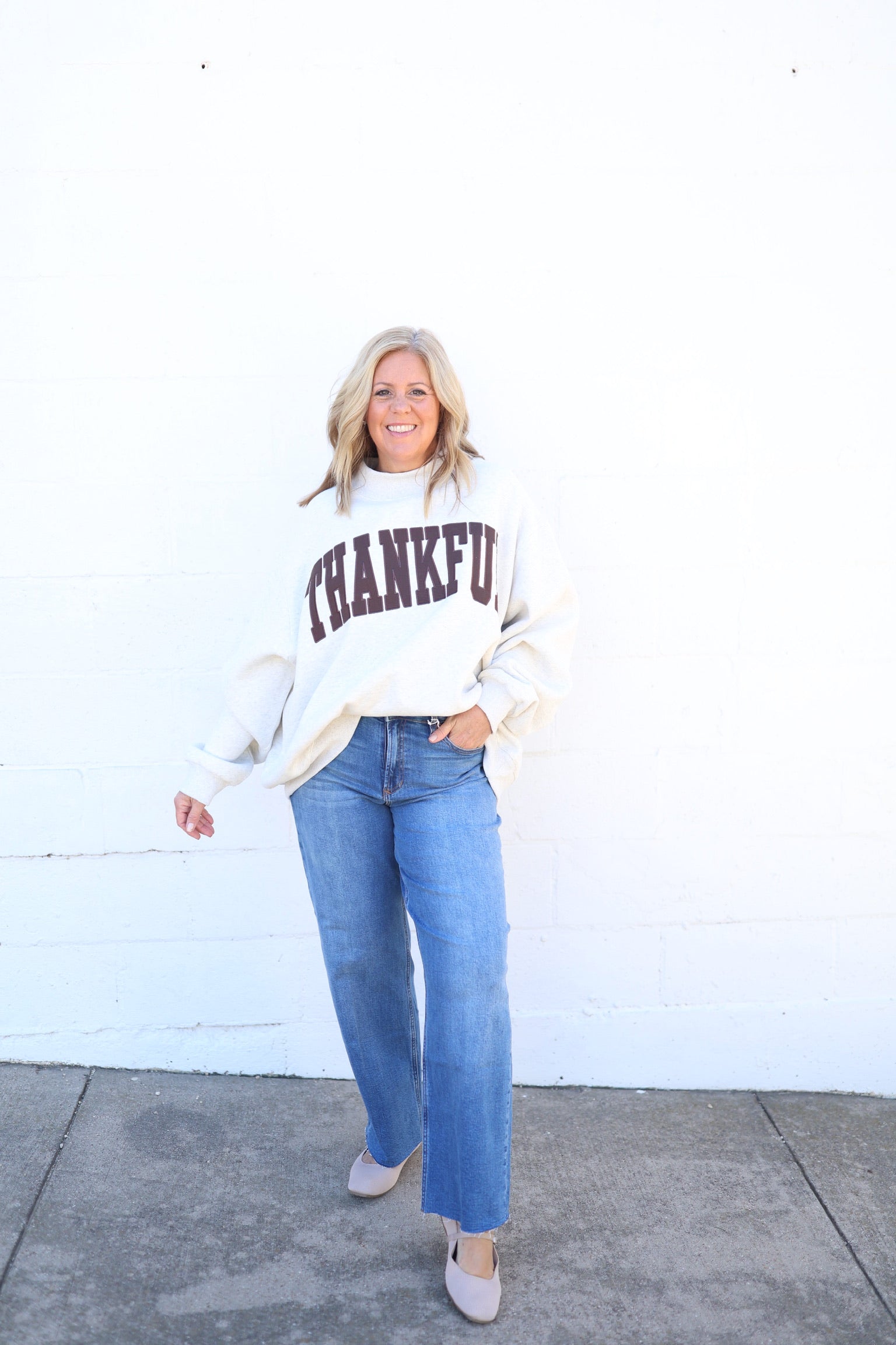 Thankful Mock Neck Sweatshirt
