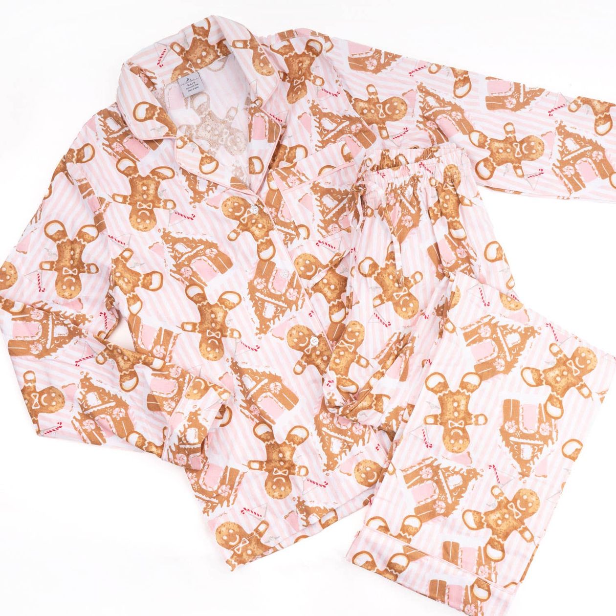 Gingerbread House Flannel Pajama Top