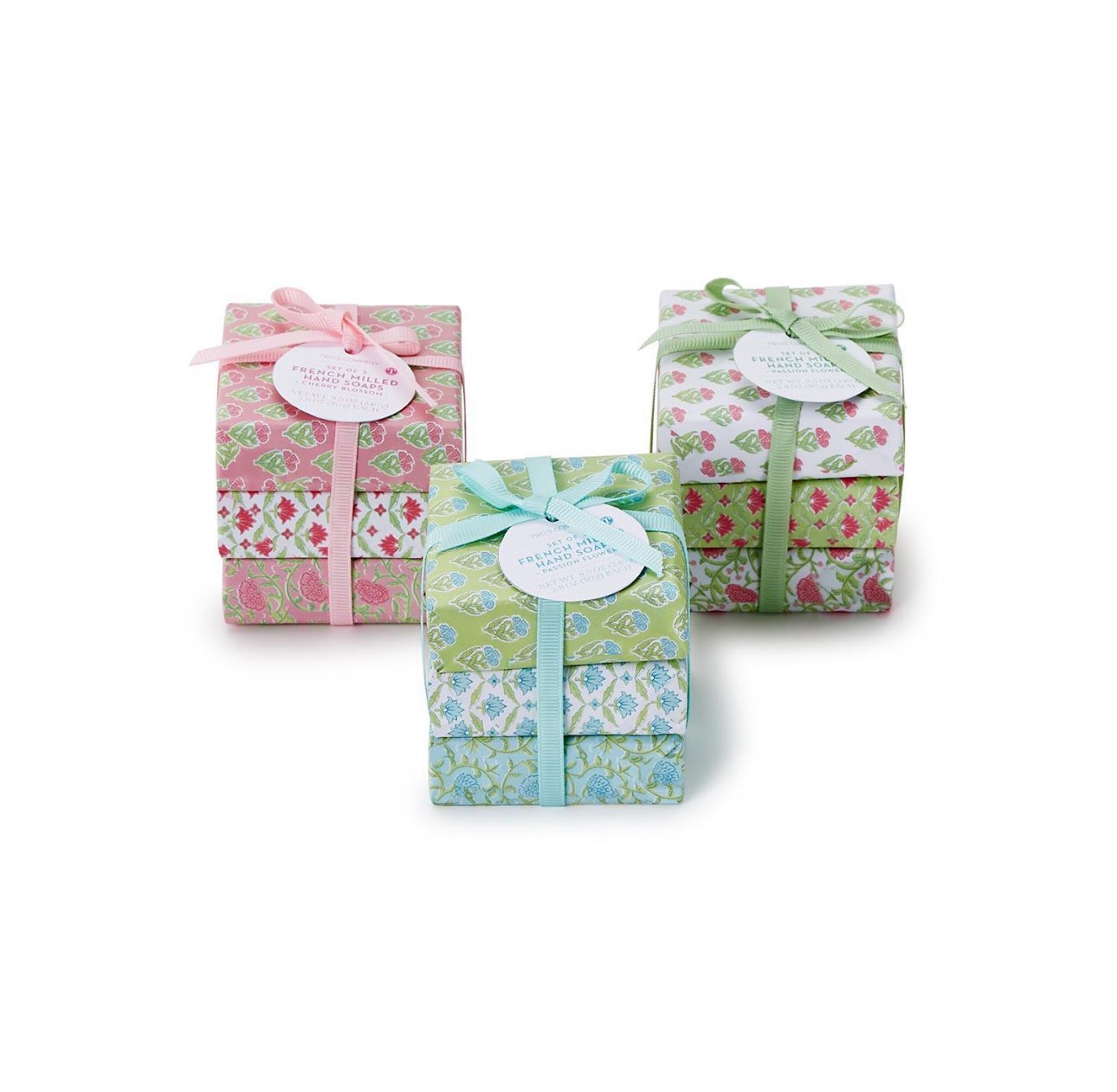 Floral Wrapped Soap, Set of 3