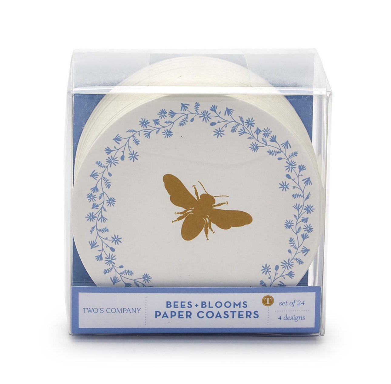 Bees and Blooms Paper Coasters