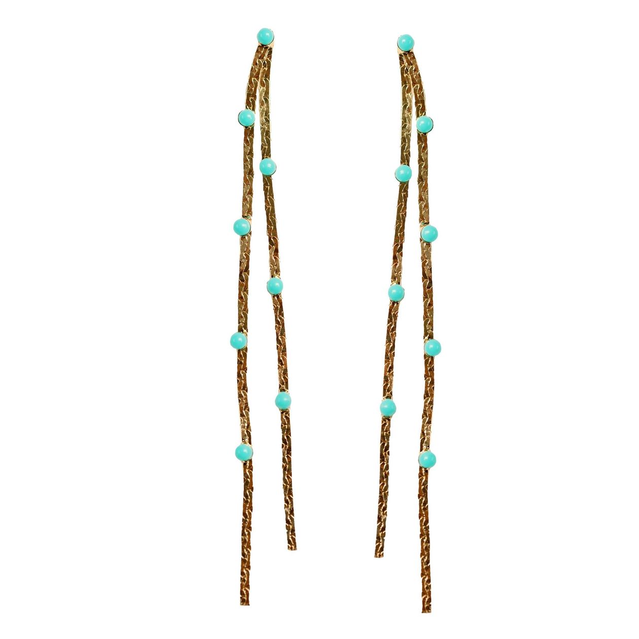 Turquoise Dotted Earrings