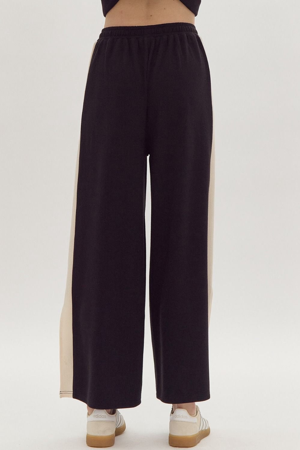 Black Color Block Pants