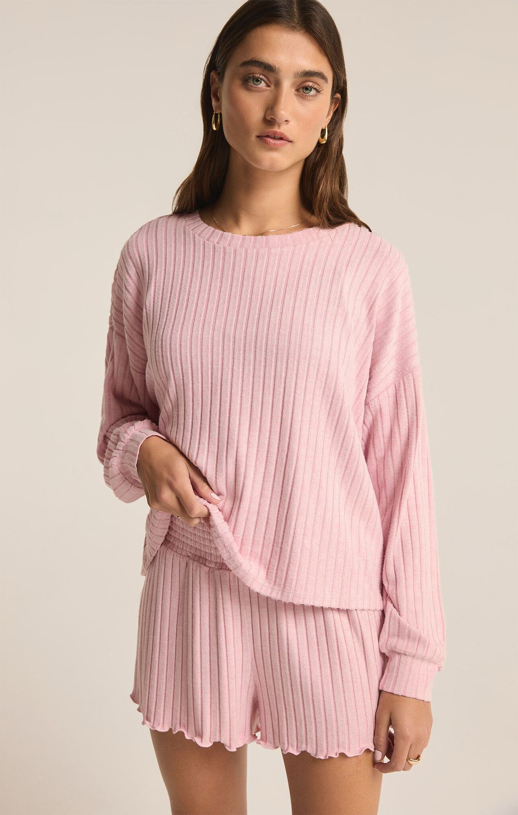 Daydream Mauve Rib Top