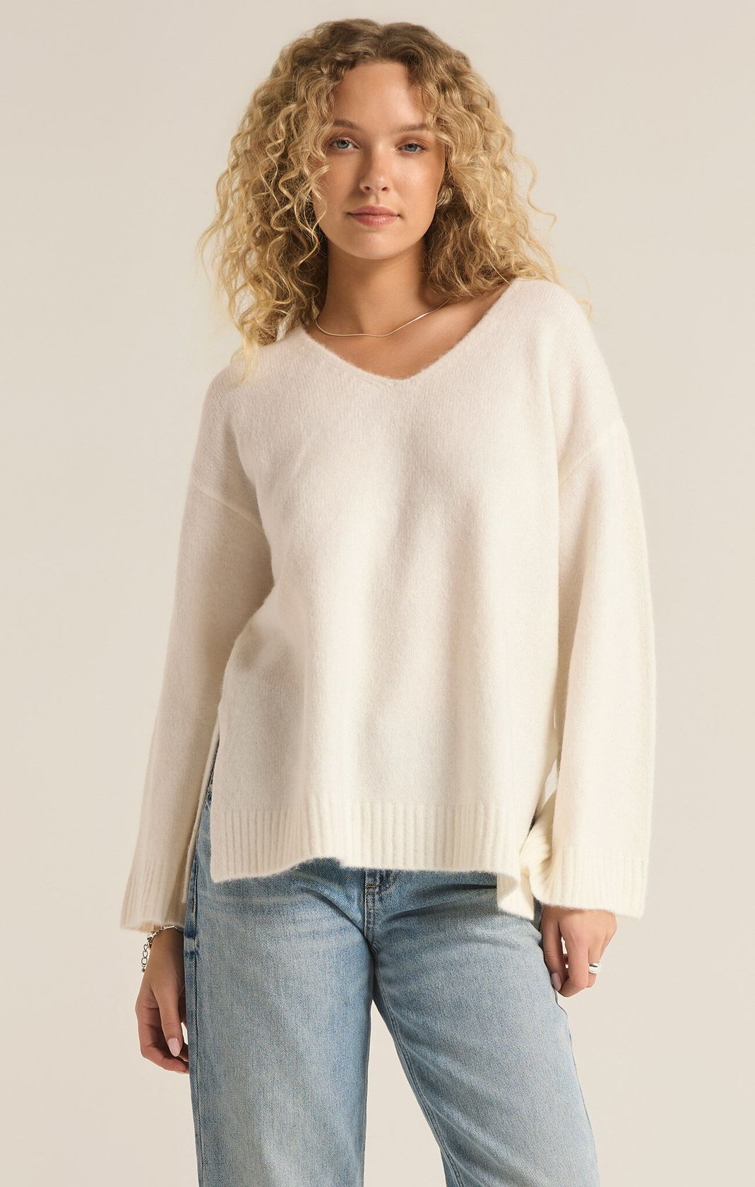 Cream Modern Sweater