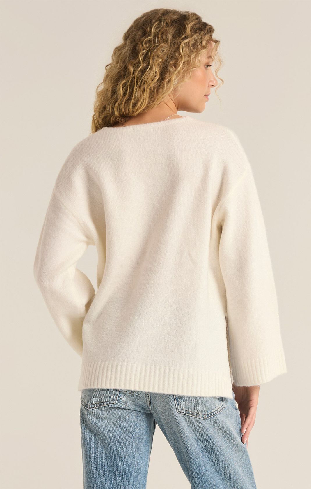 Cream Modern Sweater