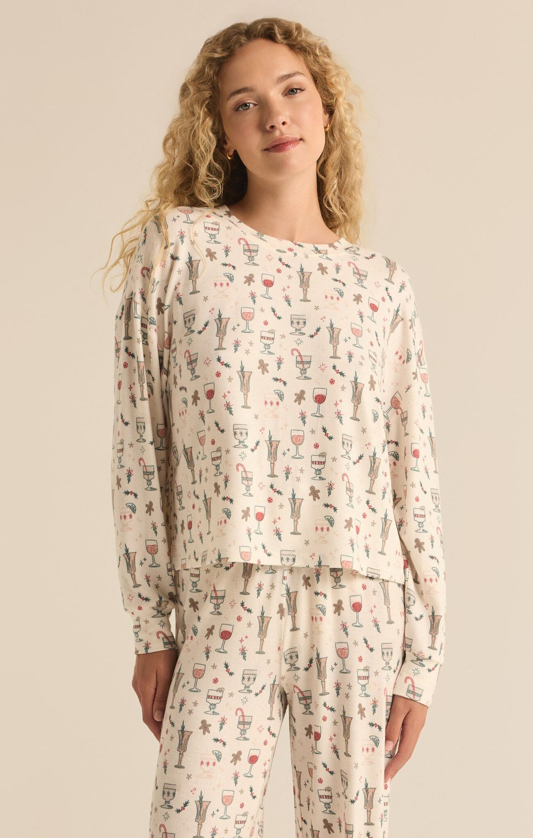 Holiday Spirits Pajama Top