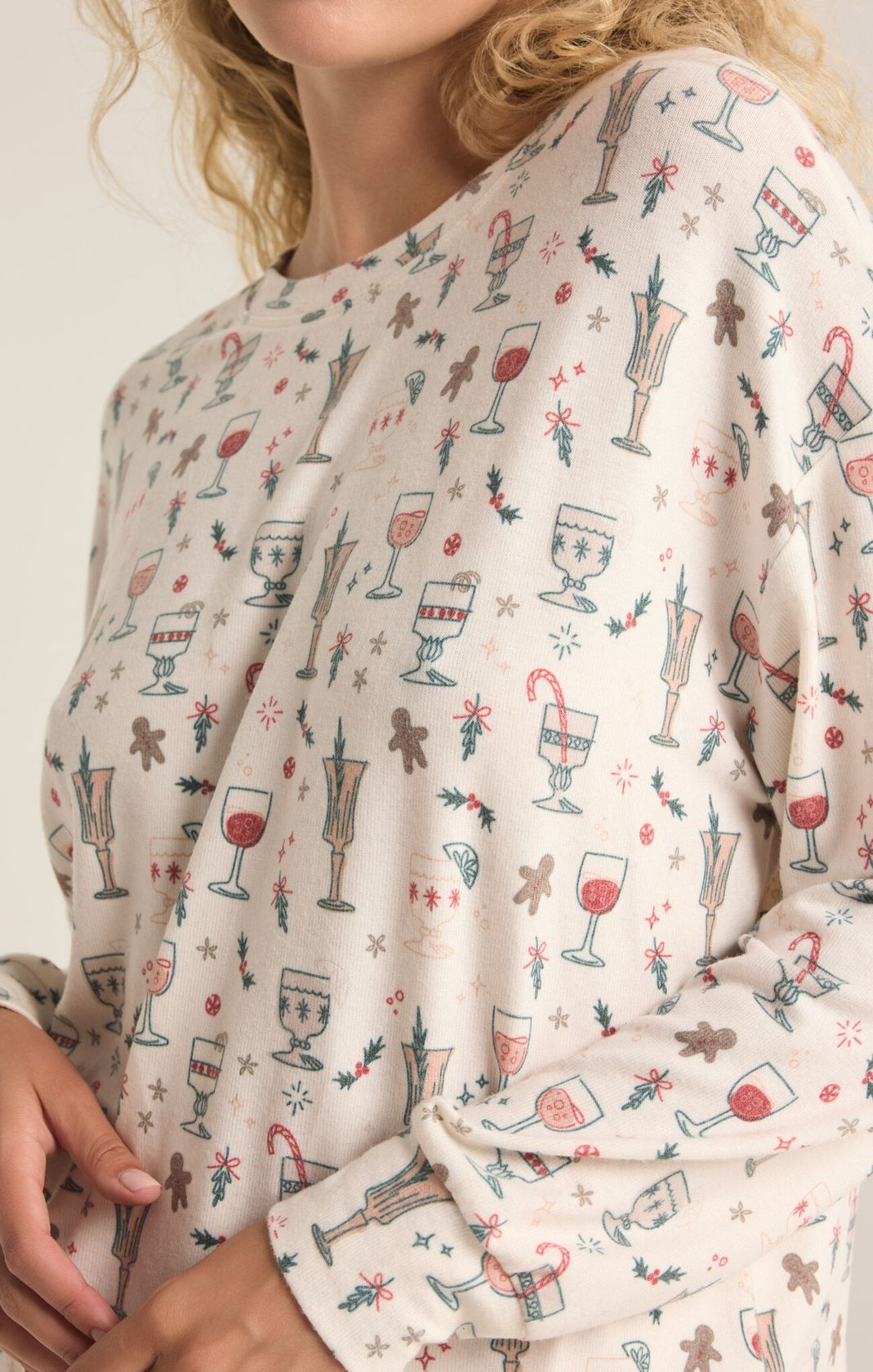 Holiday Spirits Pajama Top