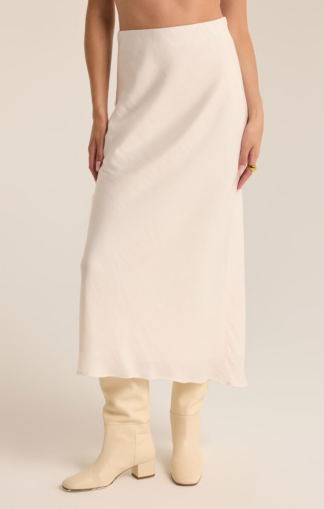 Luxe Europa Sheen Midi SKirt