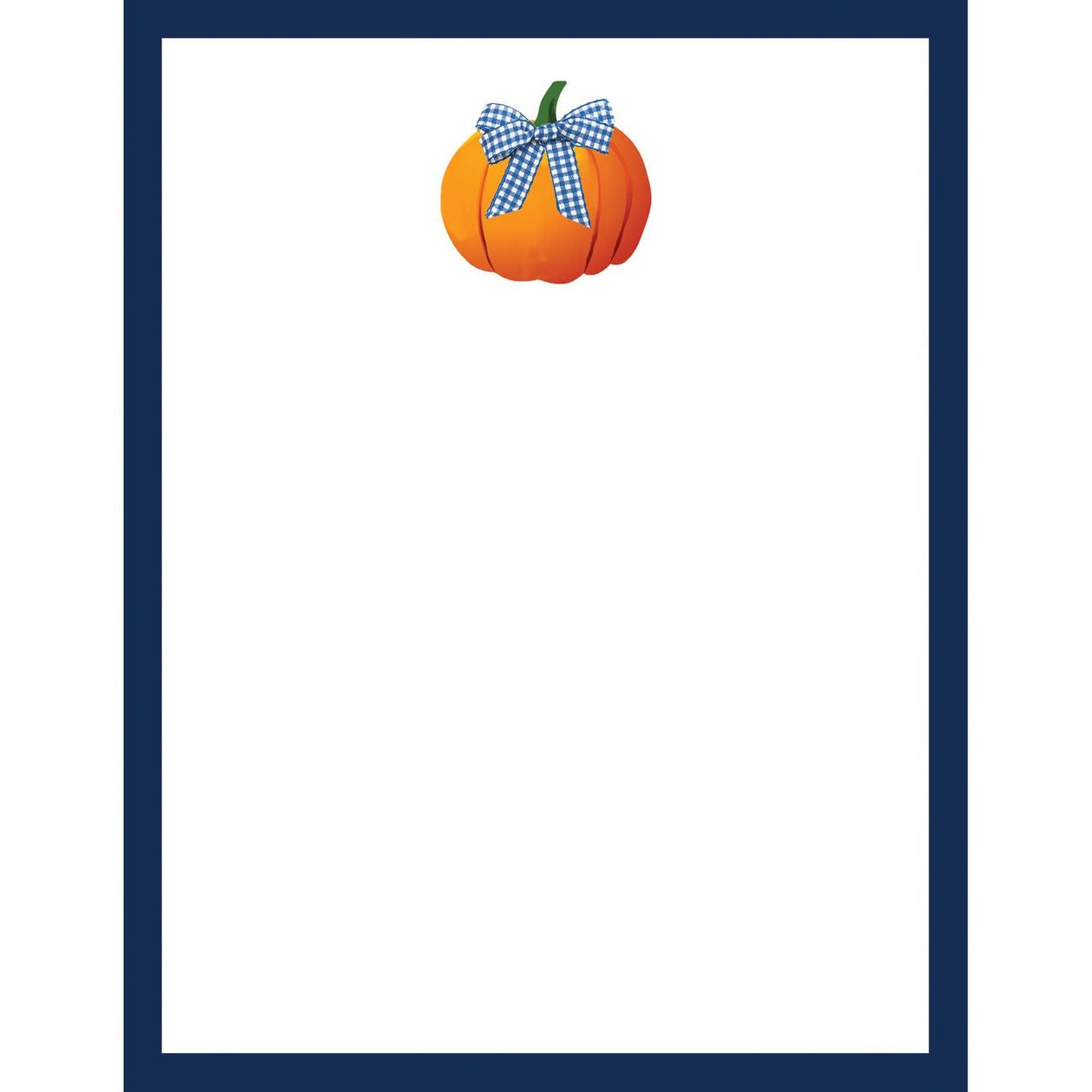 Pumpkin with Gingham Bow Notepad