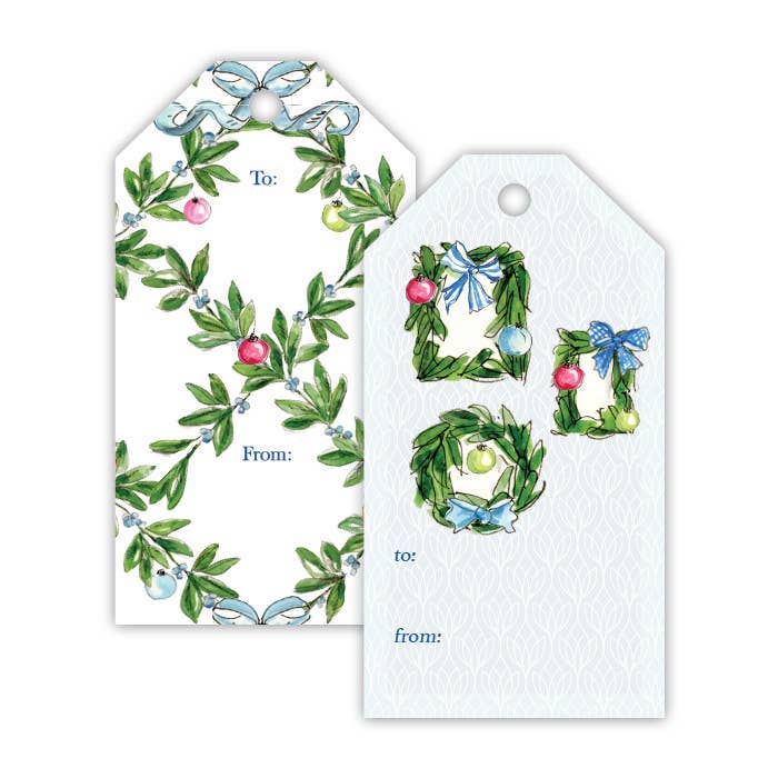 Christmas Wreath Trio Gift Tag