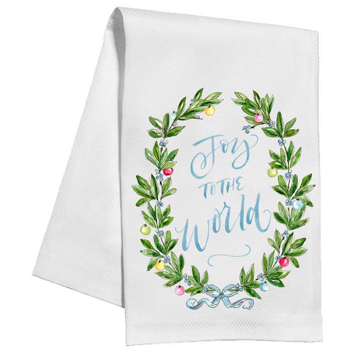 Joy To the World Ornaments Kitchen Towel