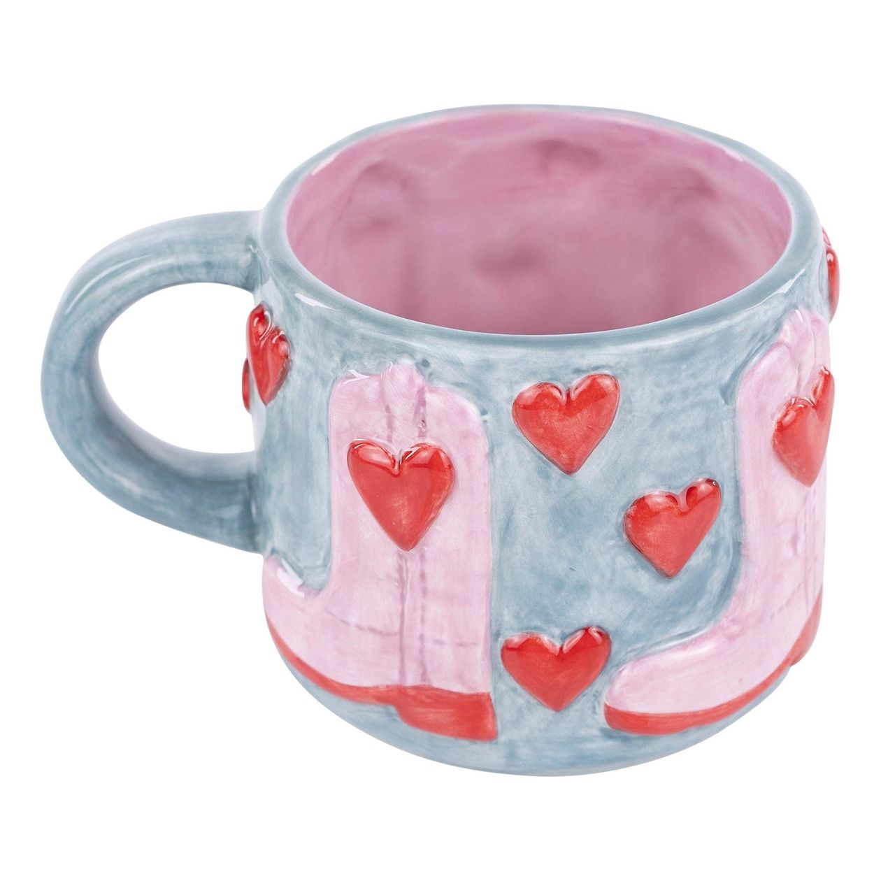 Valentines Boots and Hearts Mug