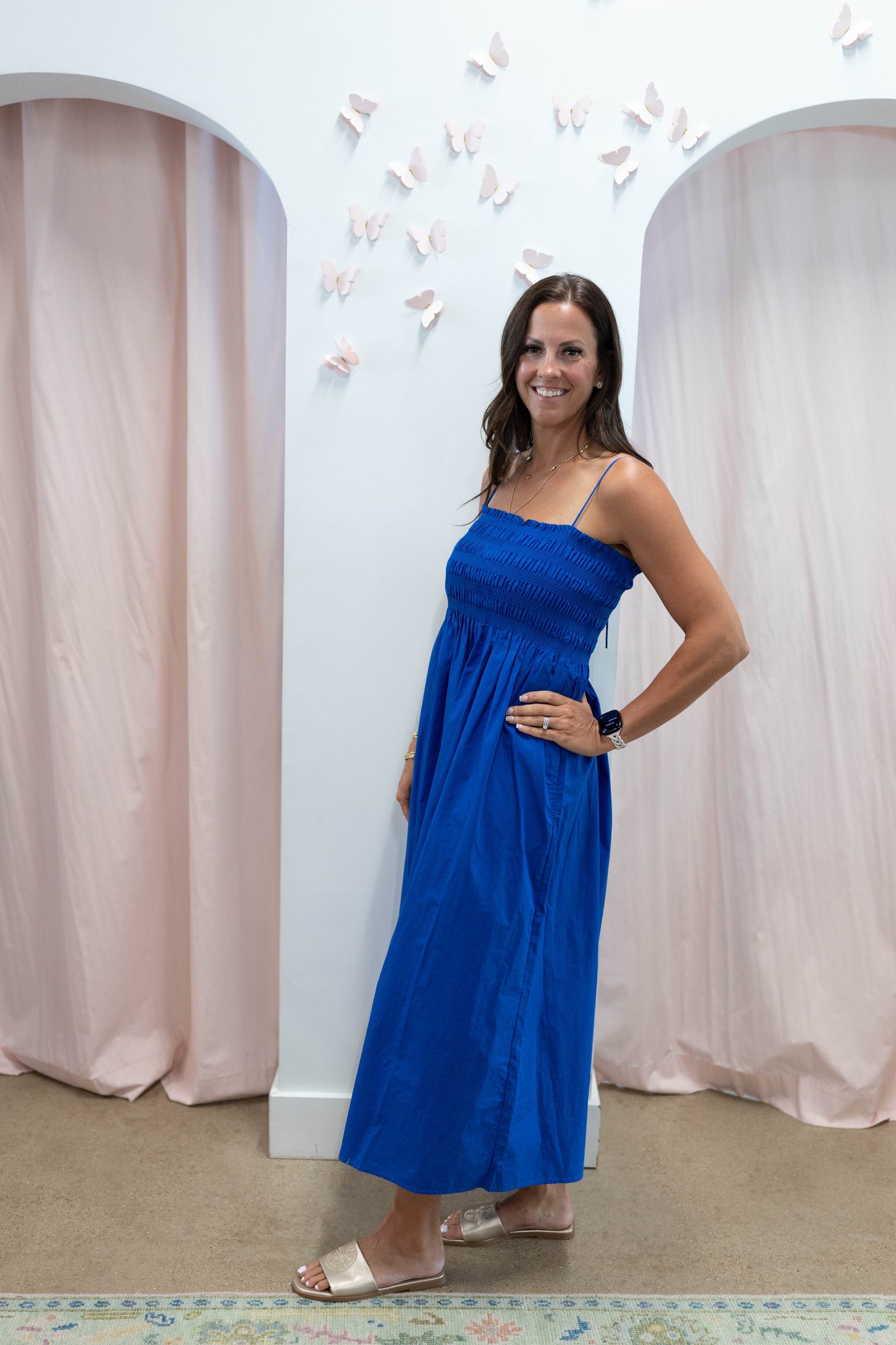 Cornelia Poplin Midi Dress