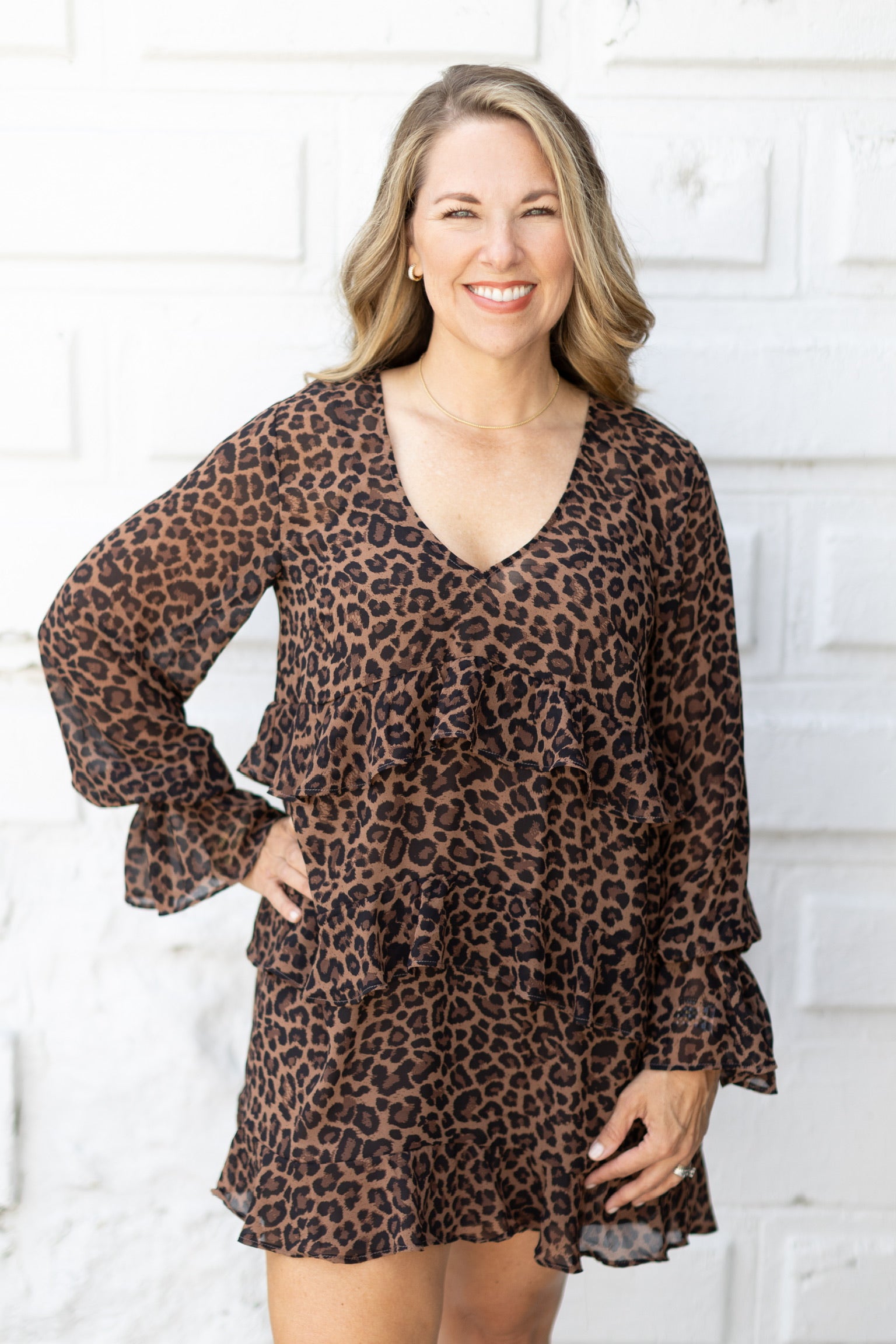 Fleetwood Mini Dress, Leopard Latte