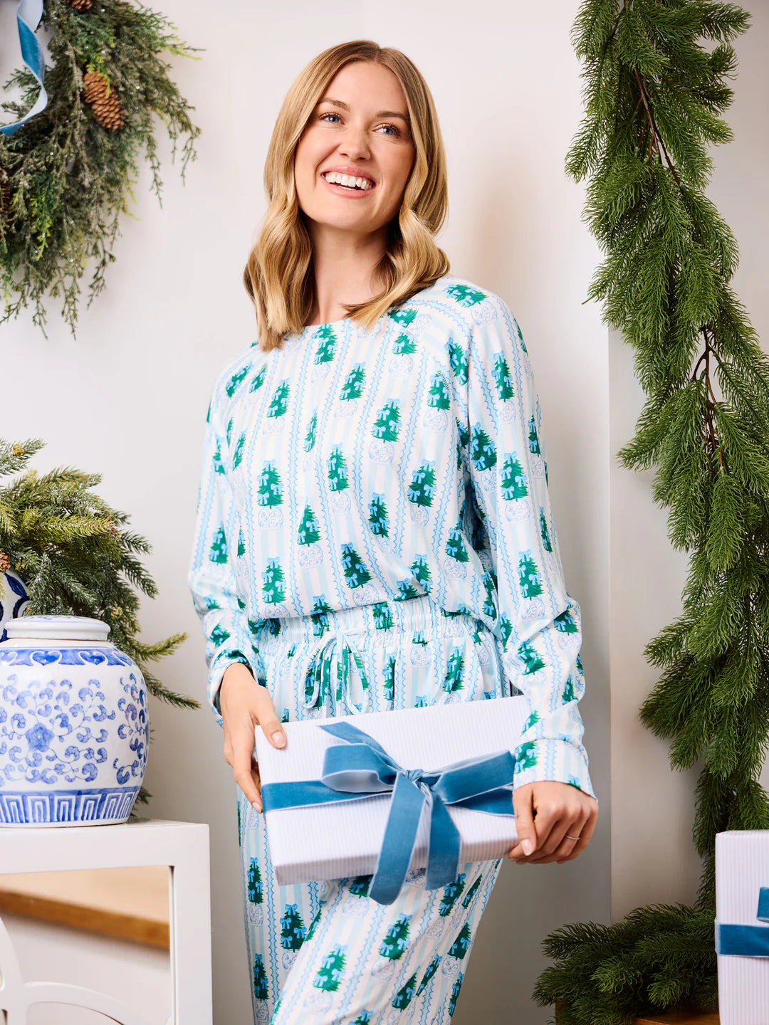Christmas Ginger Jar Pajama Top