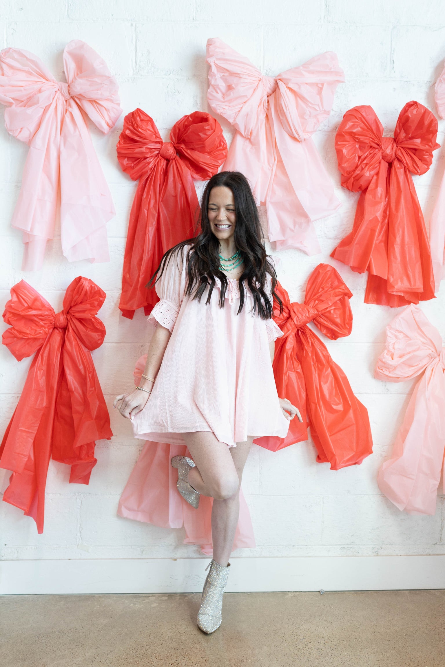 Pink Eyelet Toulouse Dress