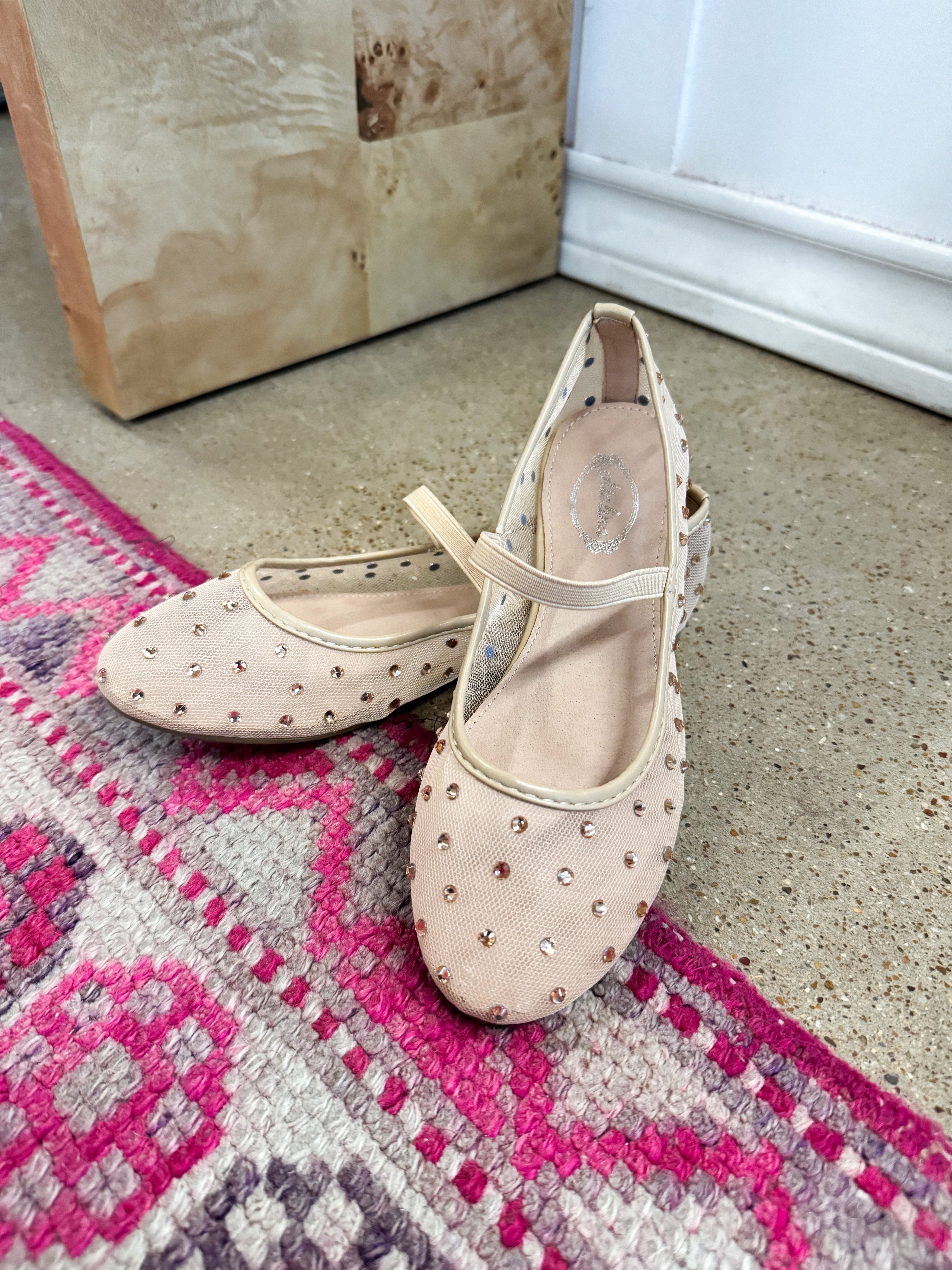 Mesh Studded Flats