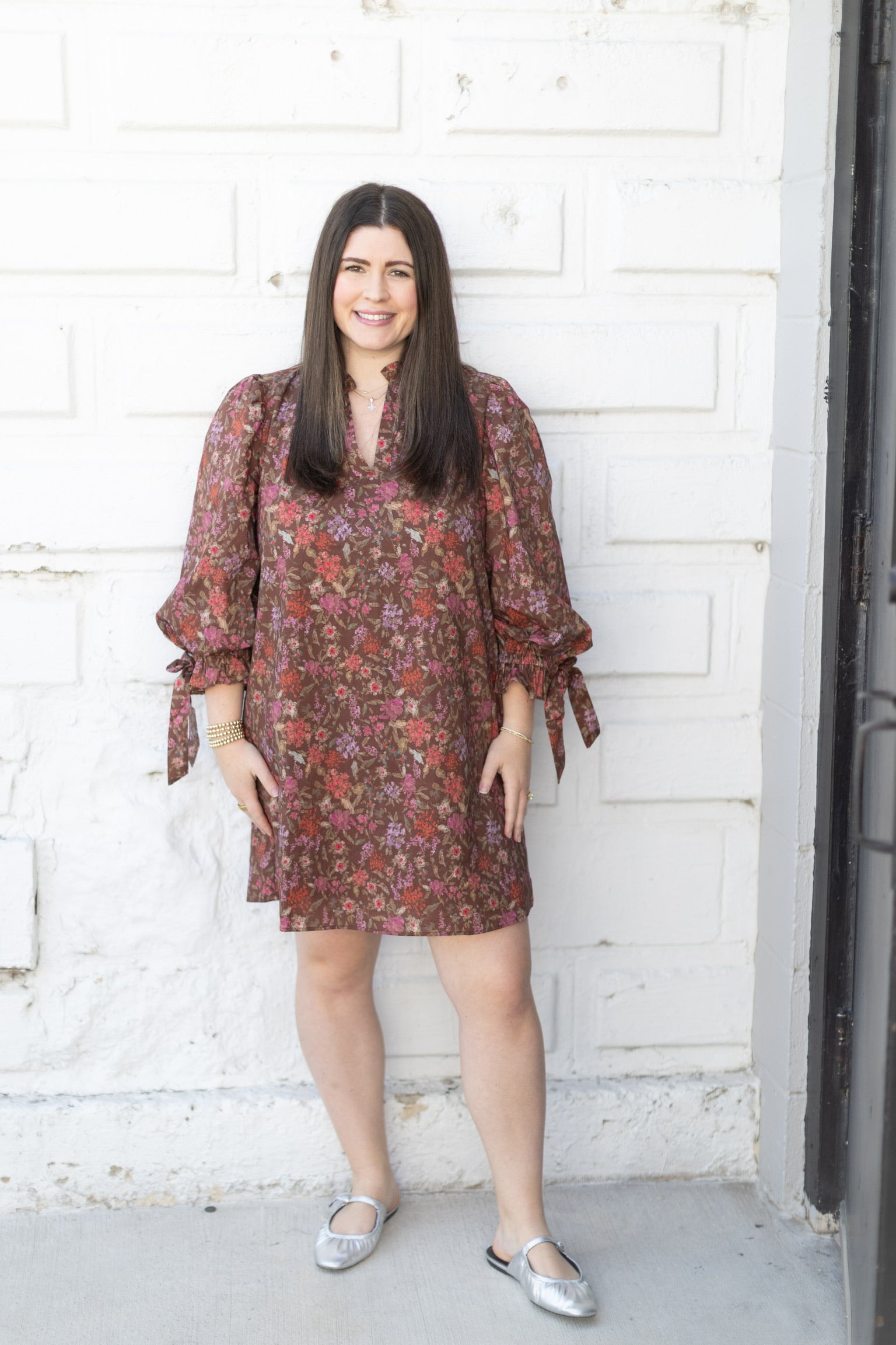 Cranberry Floral Dress