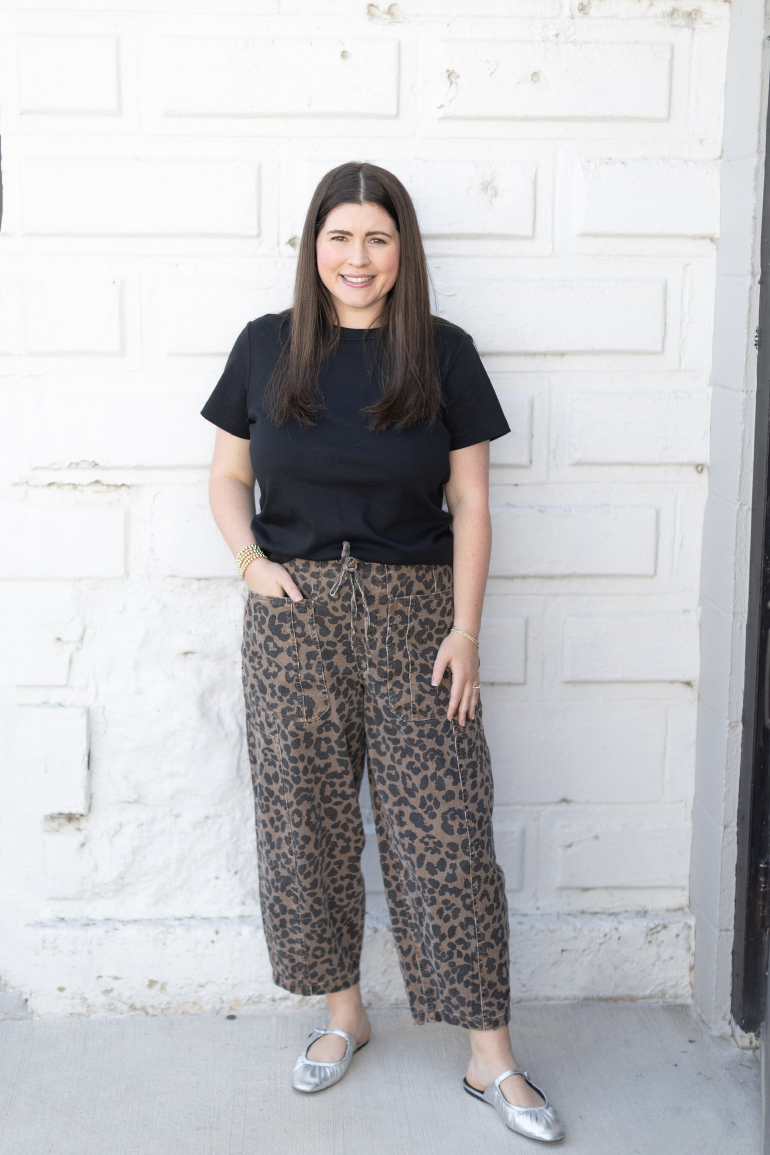 Leopard Barrel Jeans