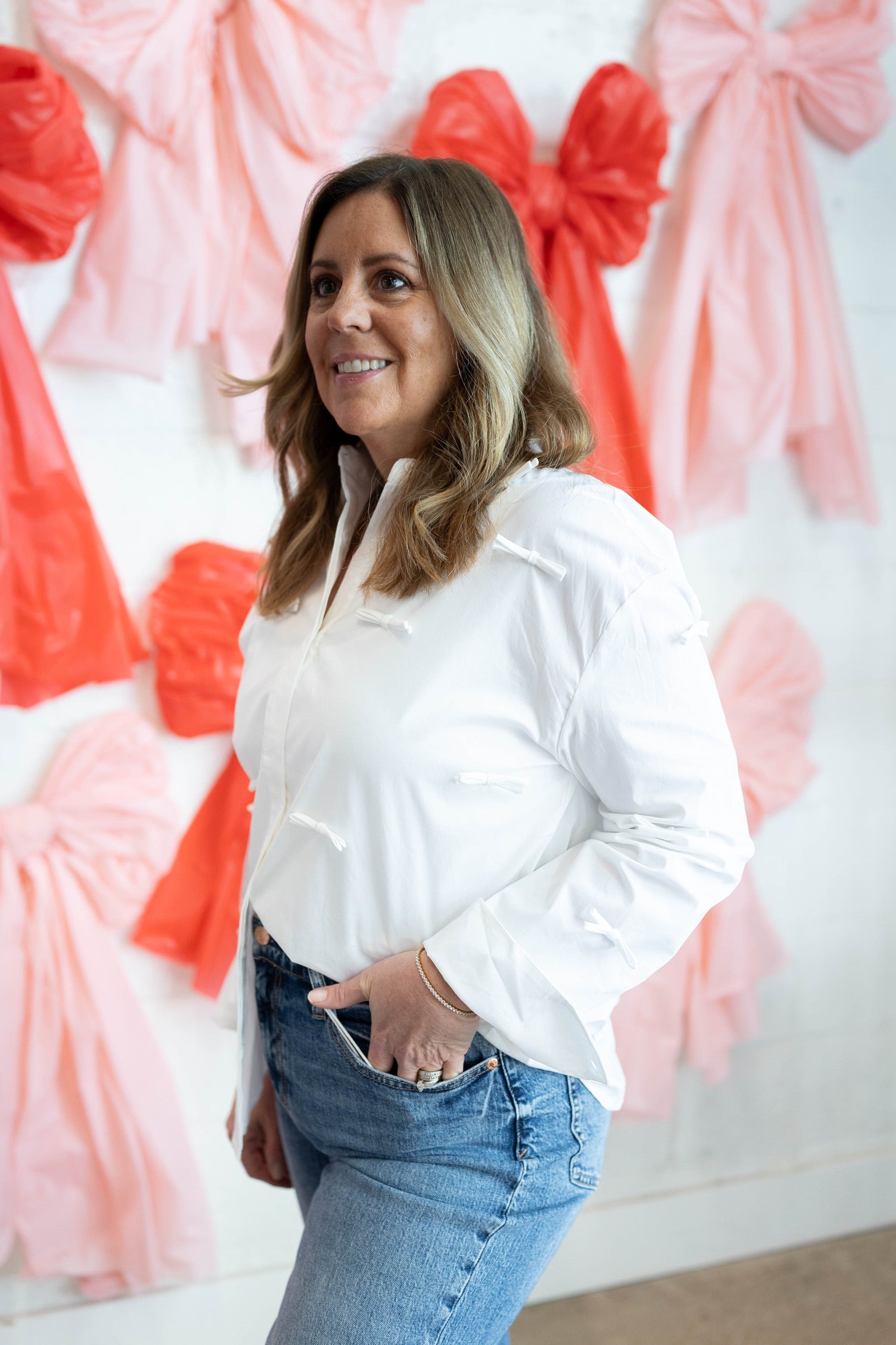 Bow Detailed Button Down