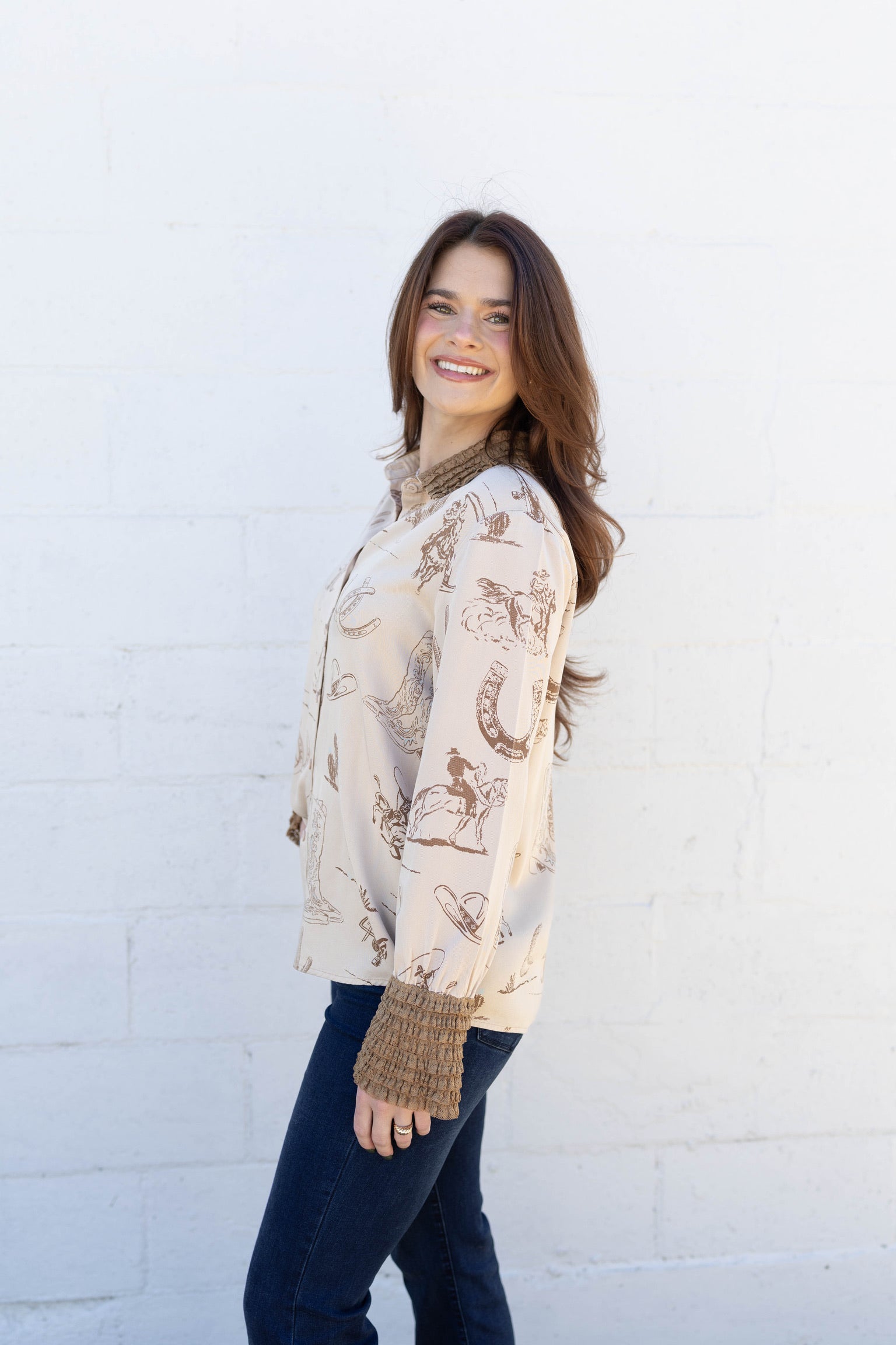 Cheyenne Western Cuff Top