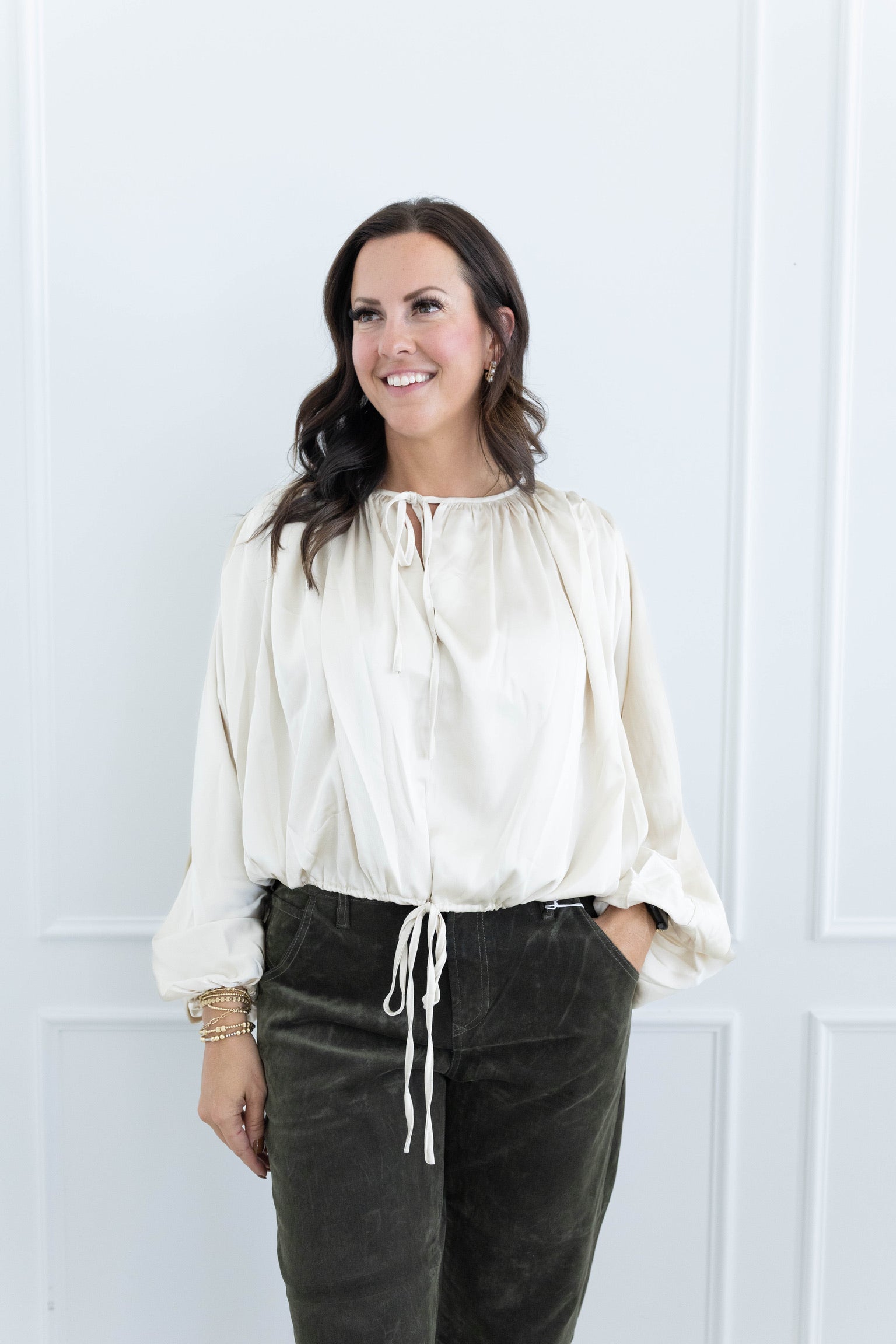 Pearl Silky Satin Top