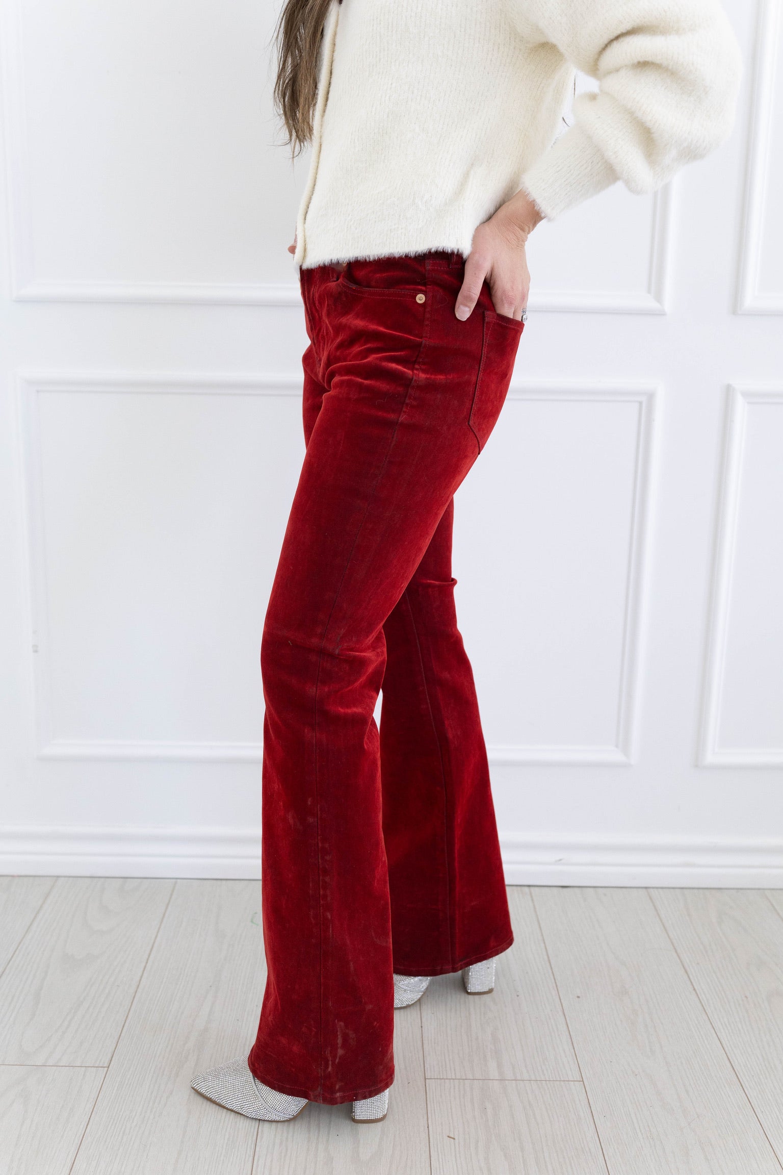 Jaxtyn Cherry Red Jeans