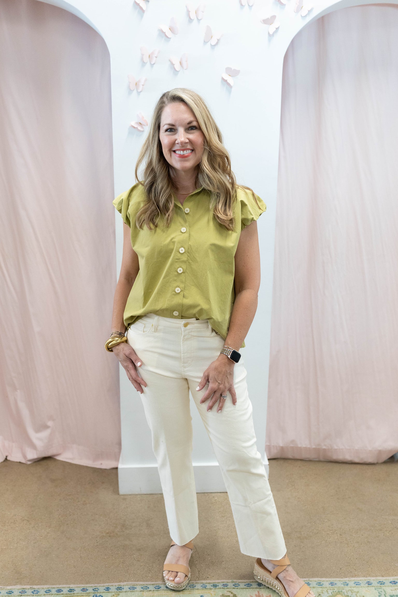 Citrine Bubble Sleeve Top