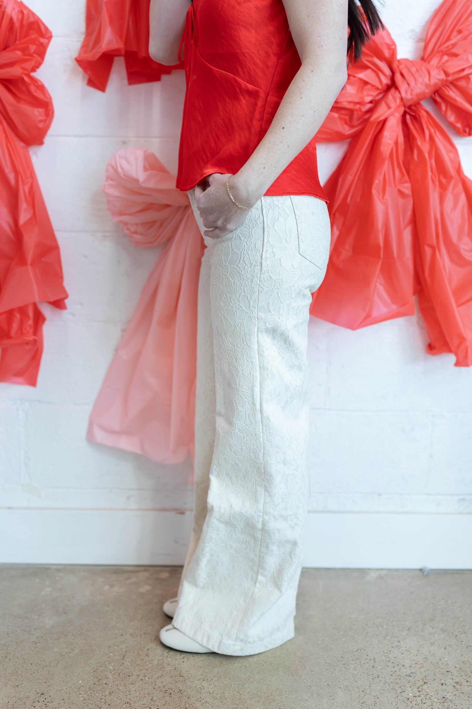 Fiona Lace Wide Leg Jeans