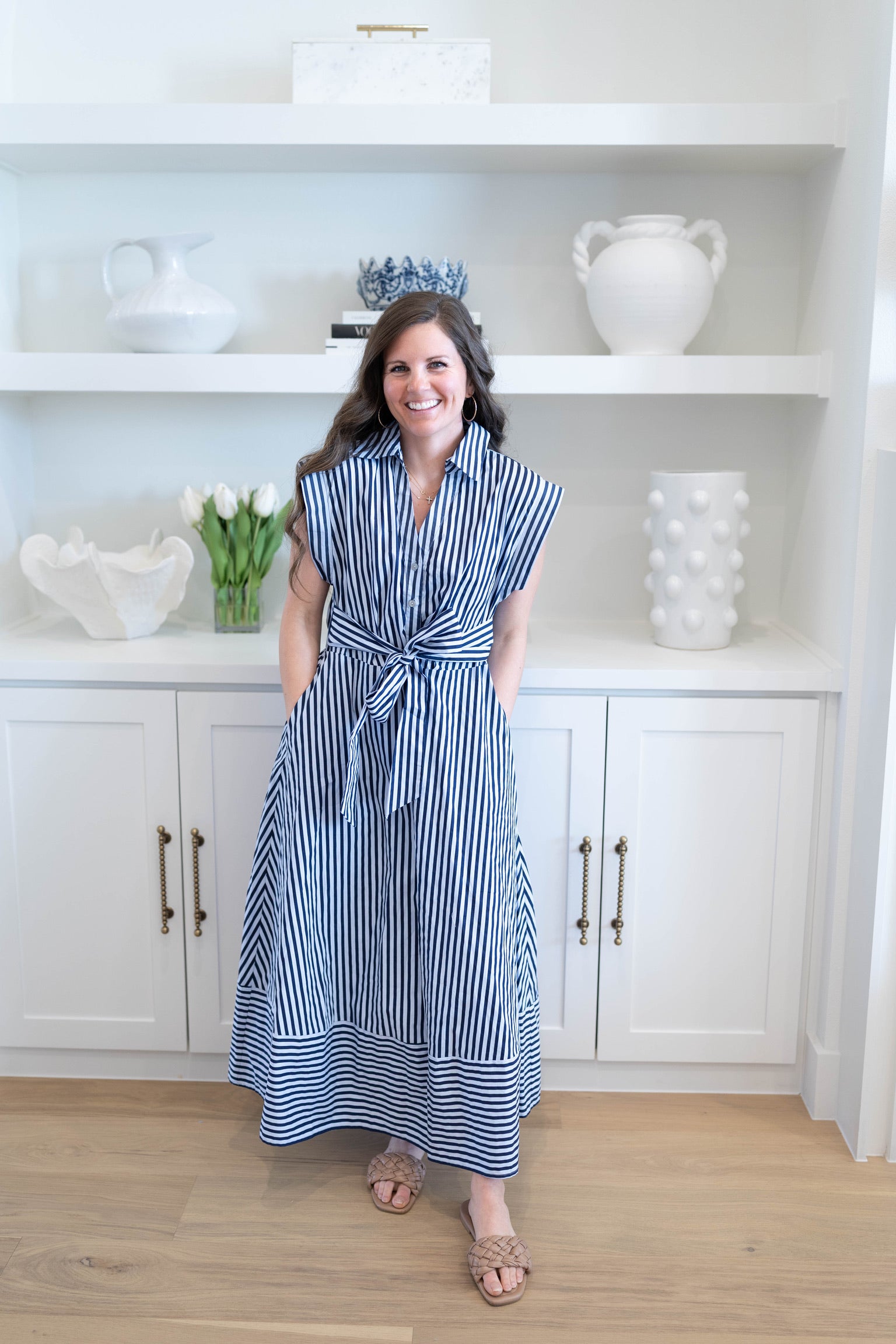 Felicity Stripe Midi Dress