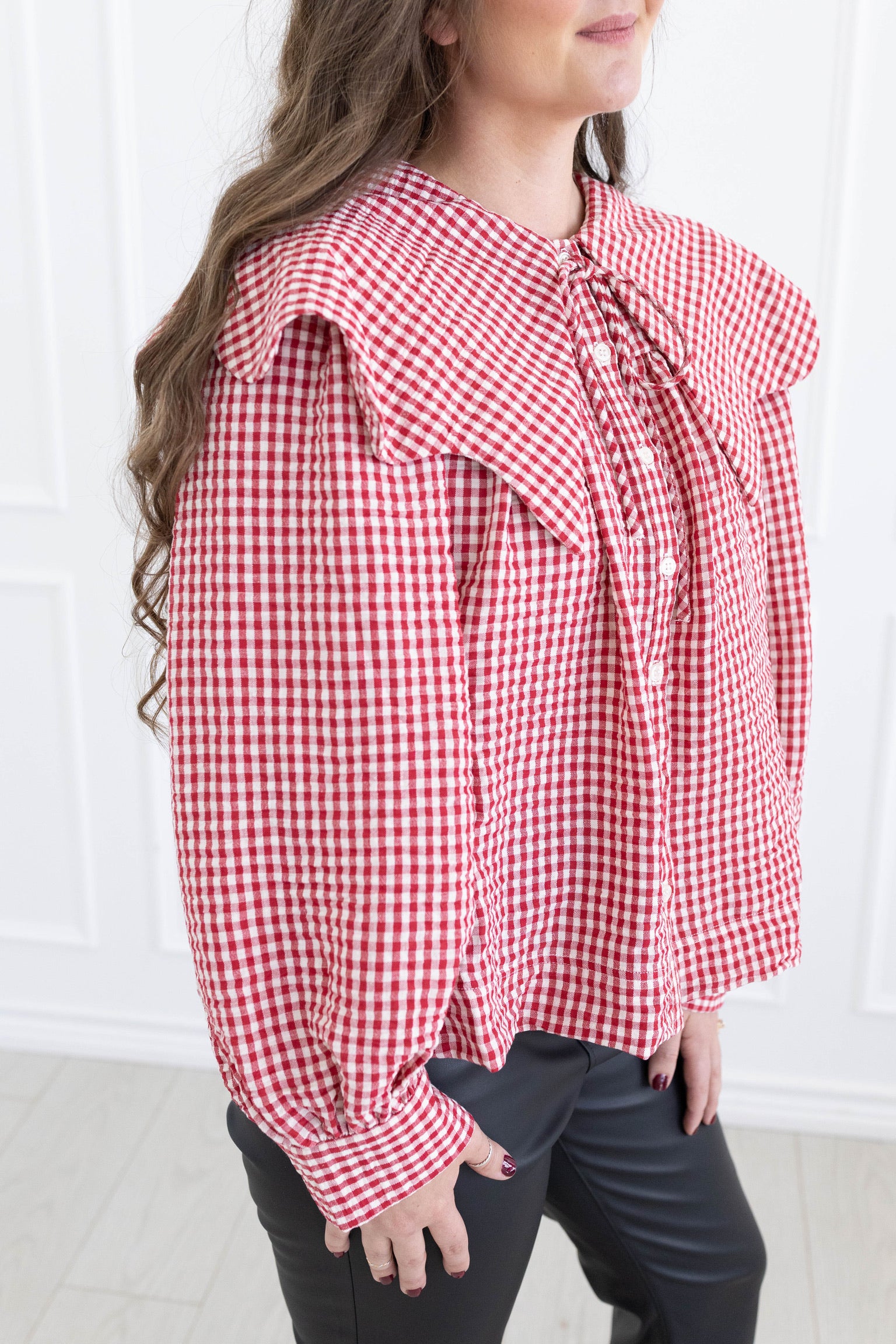 Poplin Peter Pan Collar Top