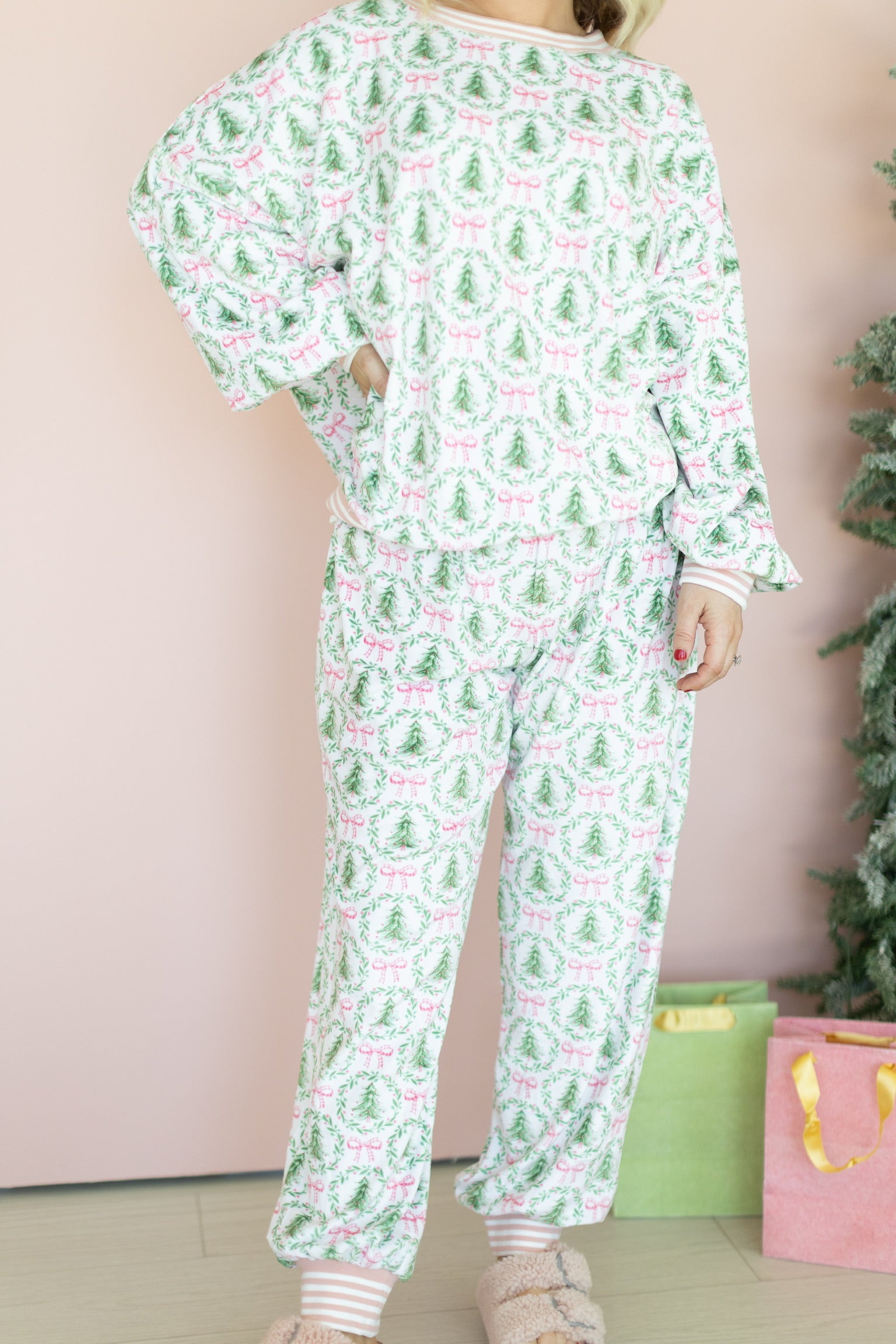 Christmas Tree & Wreath PJ Shirt