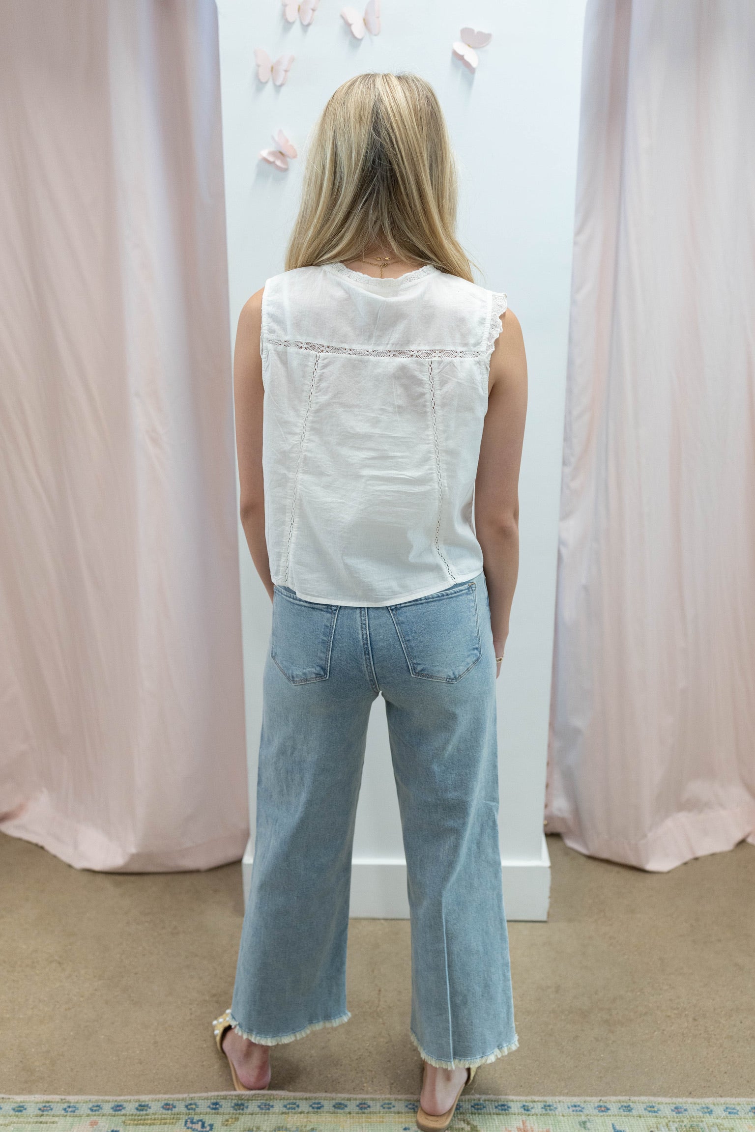 White Porcelain Tie Top