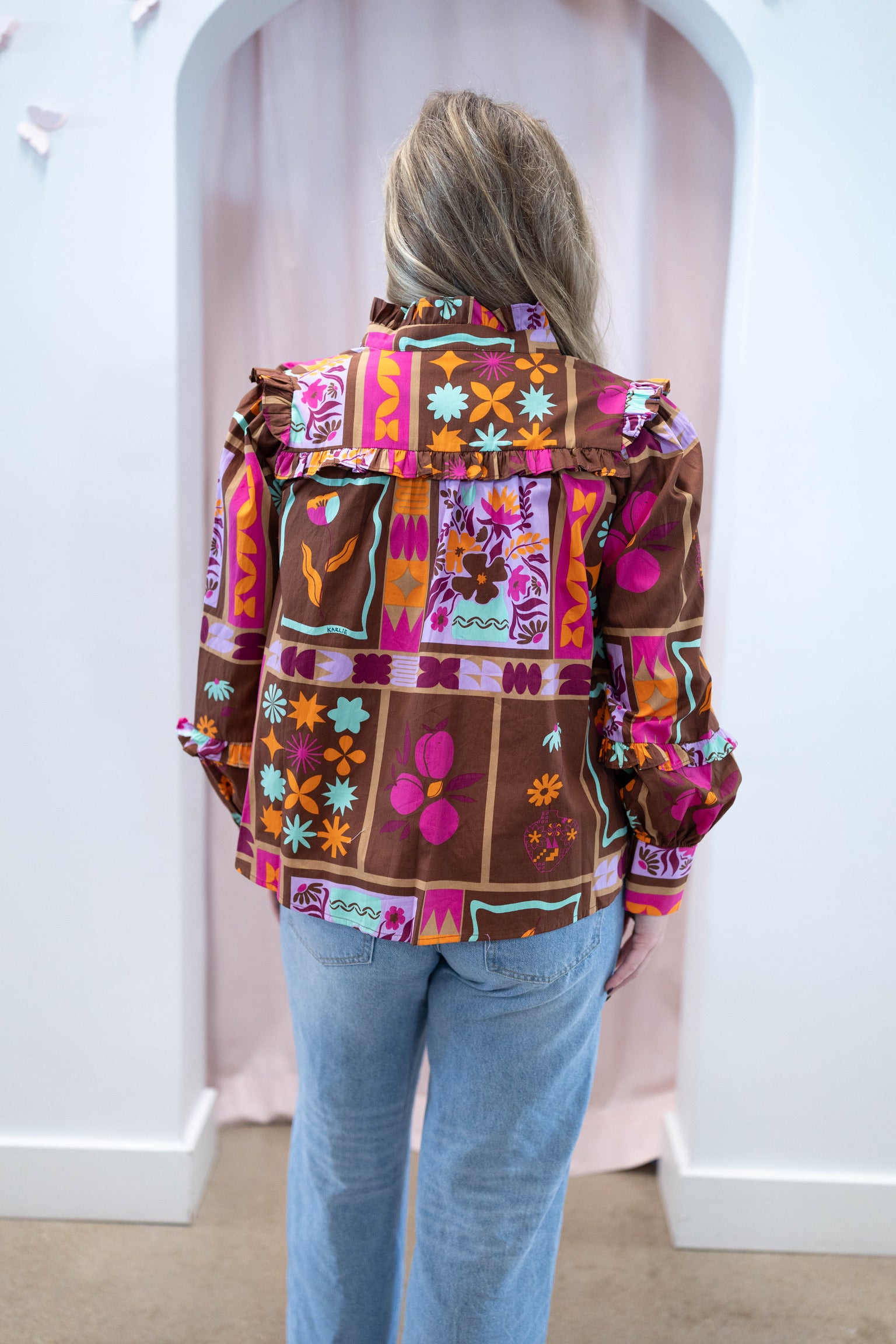 Floral Frame Gianna Blouse